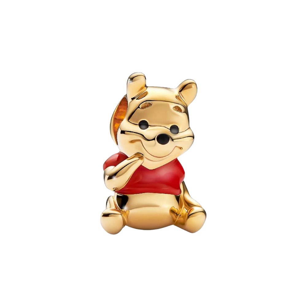 Pandora Charm-Einhänger SHINE-762212C01, Disney, Winnie Puuh, Vergoldet, Emaille