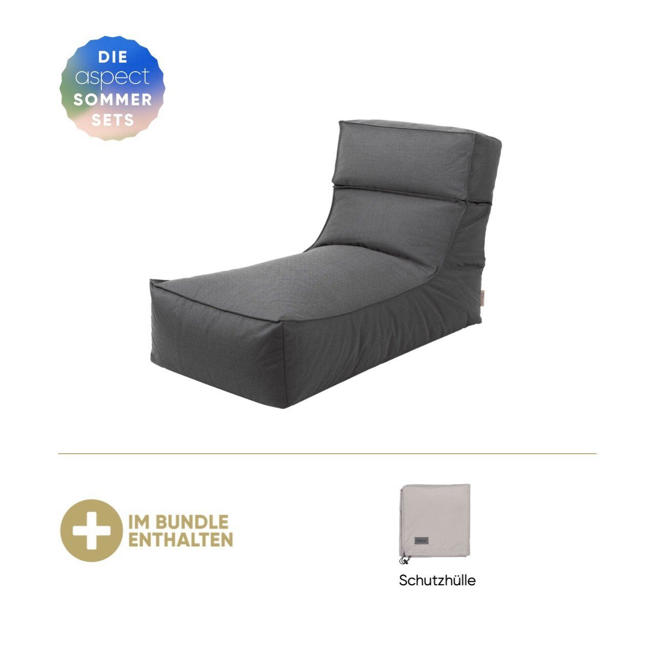 blomus Loungesofa Blomus Lounger - STAY - Coal, inkl. GRATIS Schutzhülle