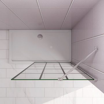 duschspa Duschwand 200cm 80-140cm ESG Nano Glas Walk in Dusche Duschtrennwand Duschwand, Einscheibensicherheitsglas, Sicherheitsglas, (Set), Glas