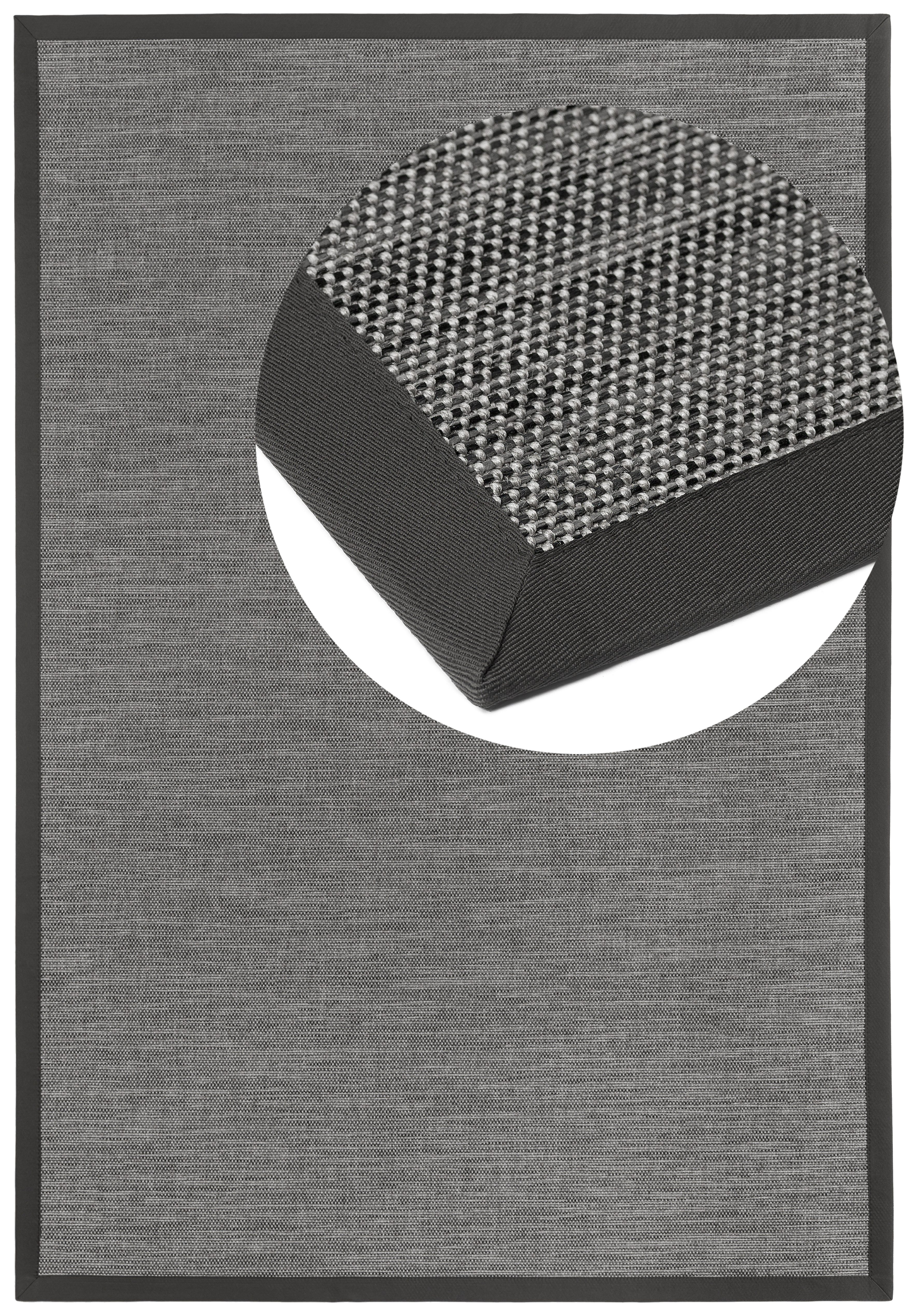 Dekowe Teppich Basic S2 Line, rechteckig, Höhe: 10 mm, meliert, Sisaloptik, mit Bordüre, In- und Outdoor geeignet