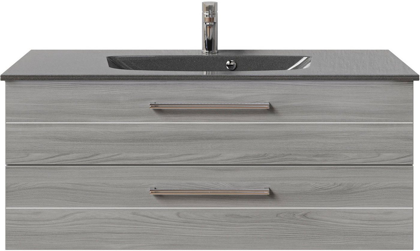 Thumbnail - Saphir Waschtisch Serie 6025 Mineralmarmor-Waschtisch mit Unterschrank, 117 cm breit (2-St), Waschplatz mit 2 Schubladen...