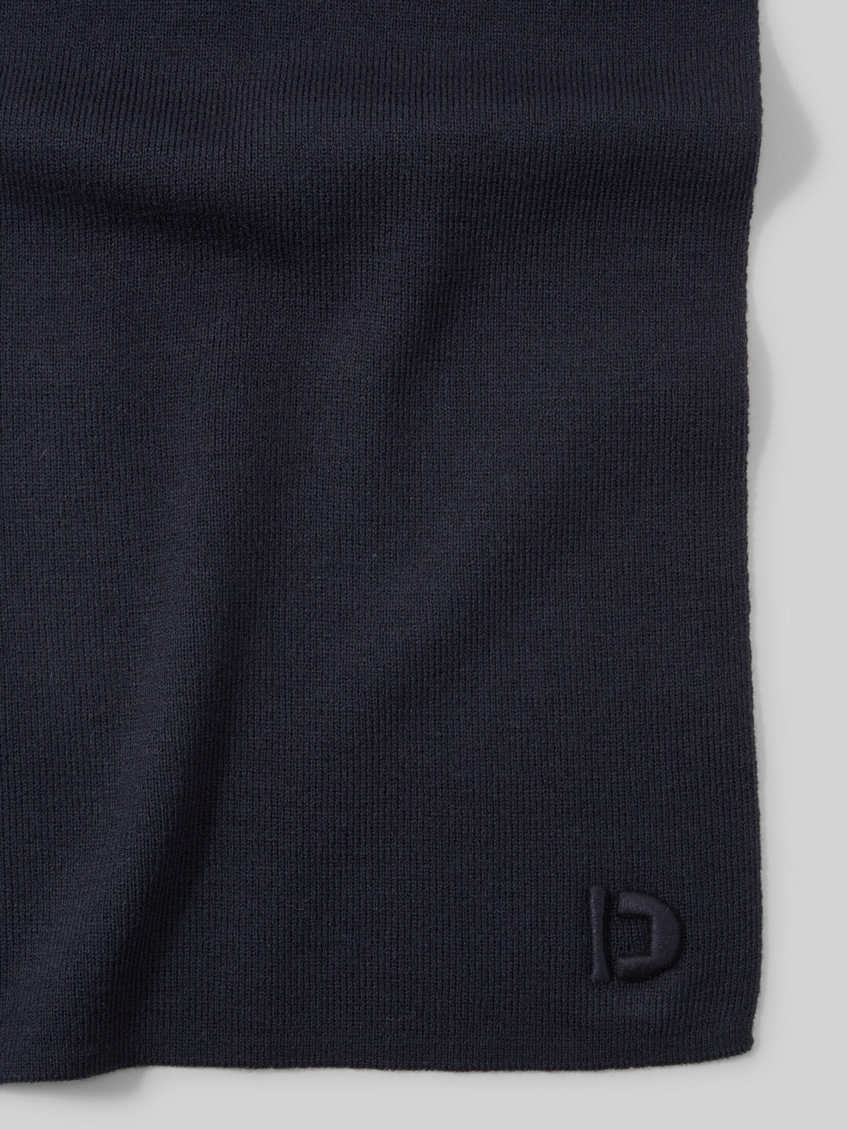 TOM TAILOR Denim Strickschal Accessoire, Basic Schal mit Logo-Stickerei