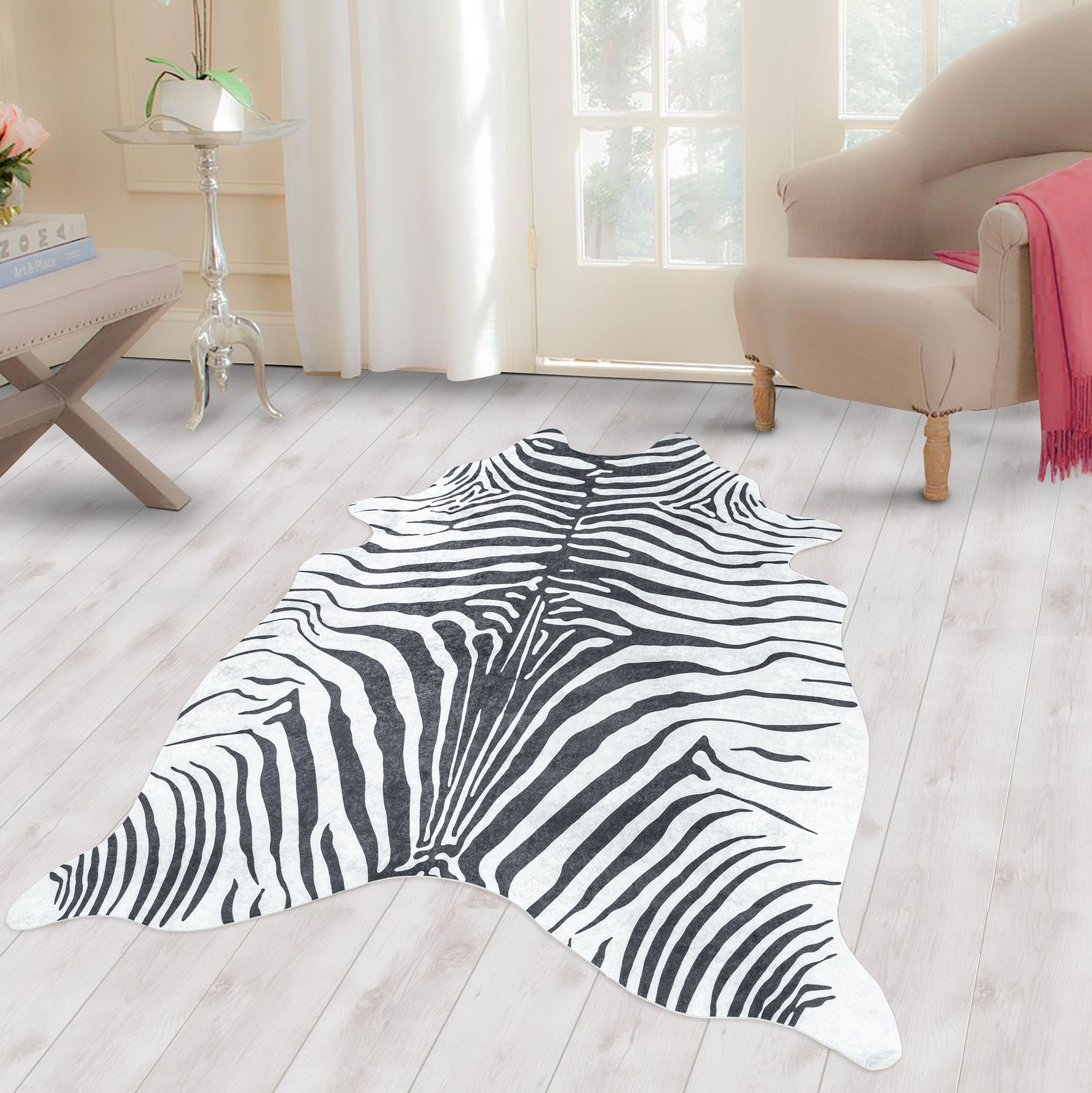 Carpettex Fellteppich Tigerfell imitat, Rund, Höhe: günstig online kaufen