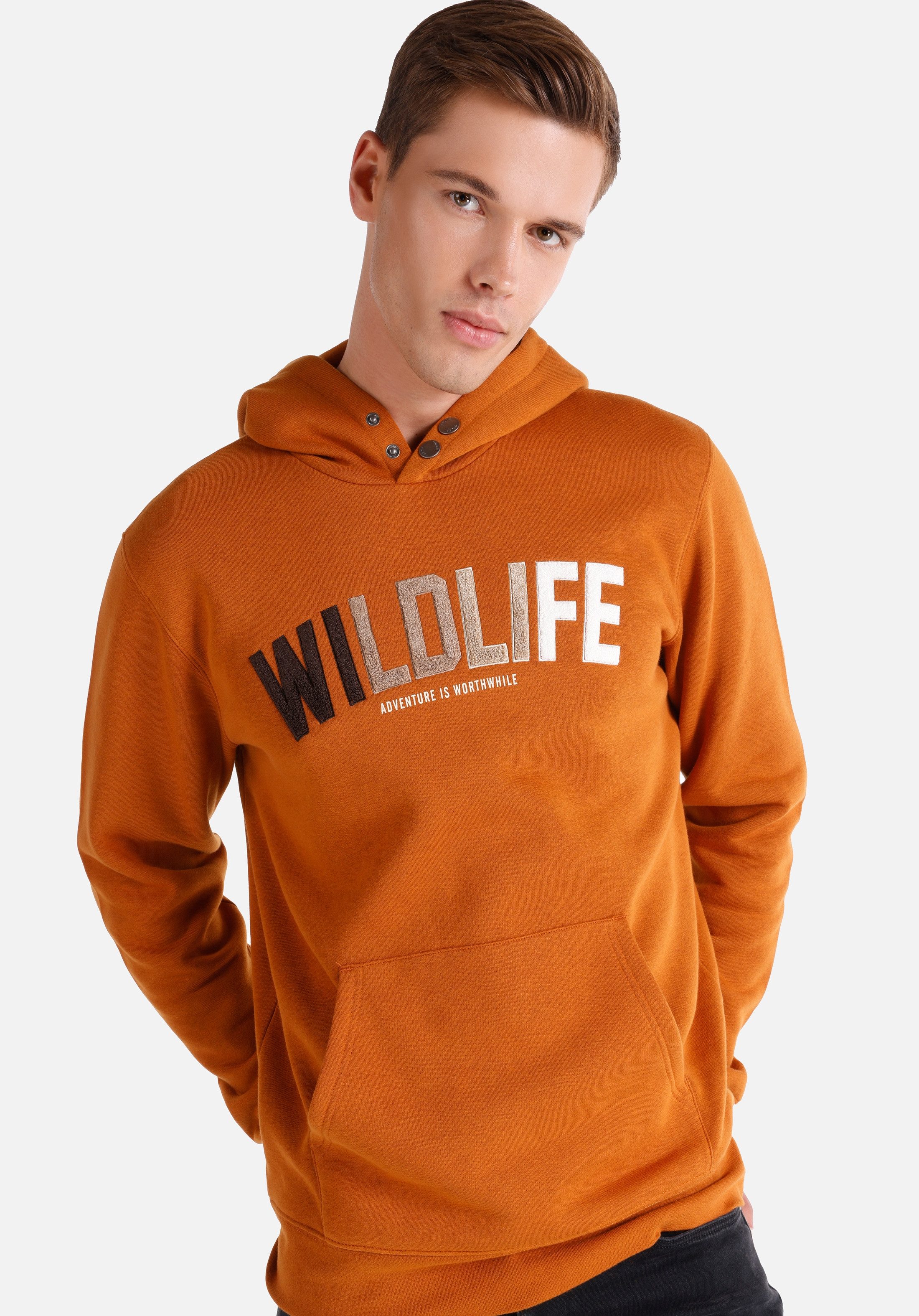 Colins Kapuzenpullover Colins Regular Fit Herren-Sweatshirt in Kamel