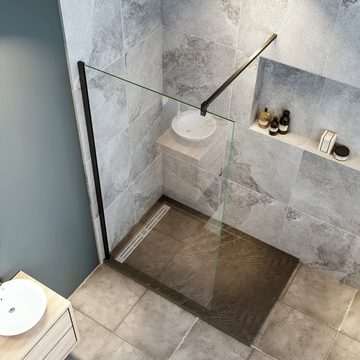 duschspa Duschwand 10mm Duschwand Walk in Dusche Duschtrennwand Glaswand ESG Nano Glas, Einscheibensicherheitsglas, Sicherheitsglas, (Set), Glas, Nano Glas