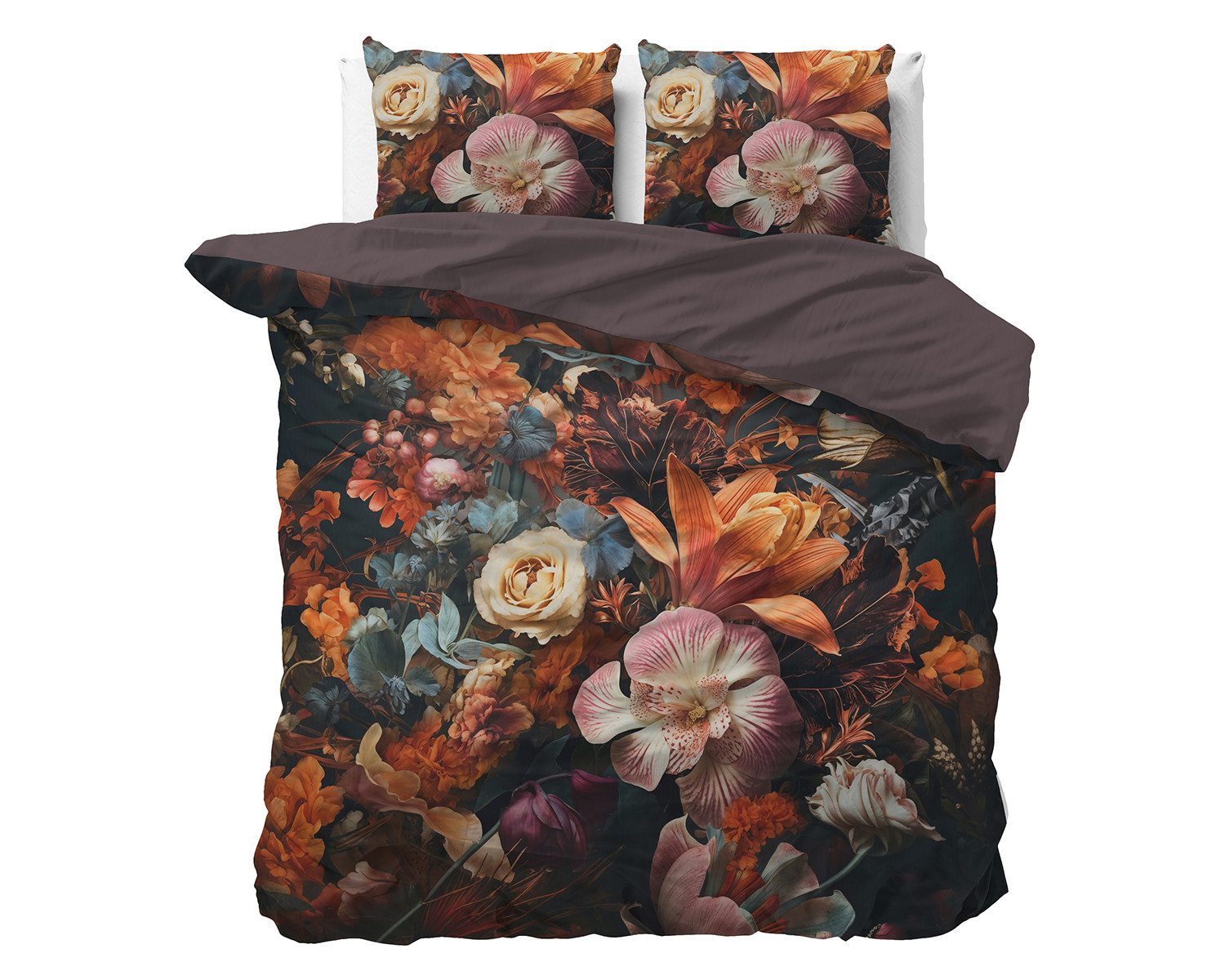Sitheim® Bettwäsche Bettwäsche Blume Artistic Multi Bettbezug mit Kissenbezug, 3 teilig – Bild 5 von 5