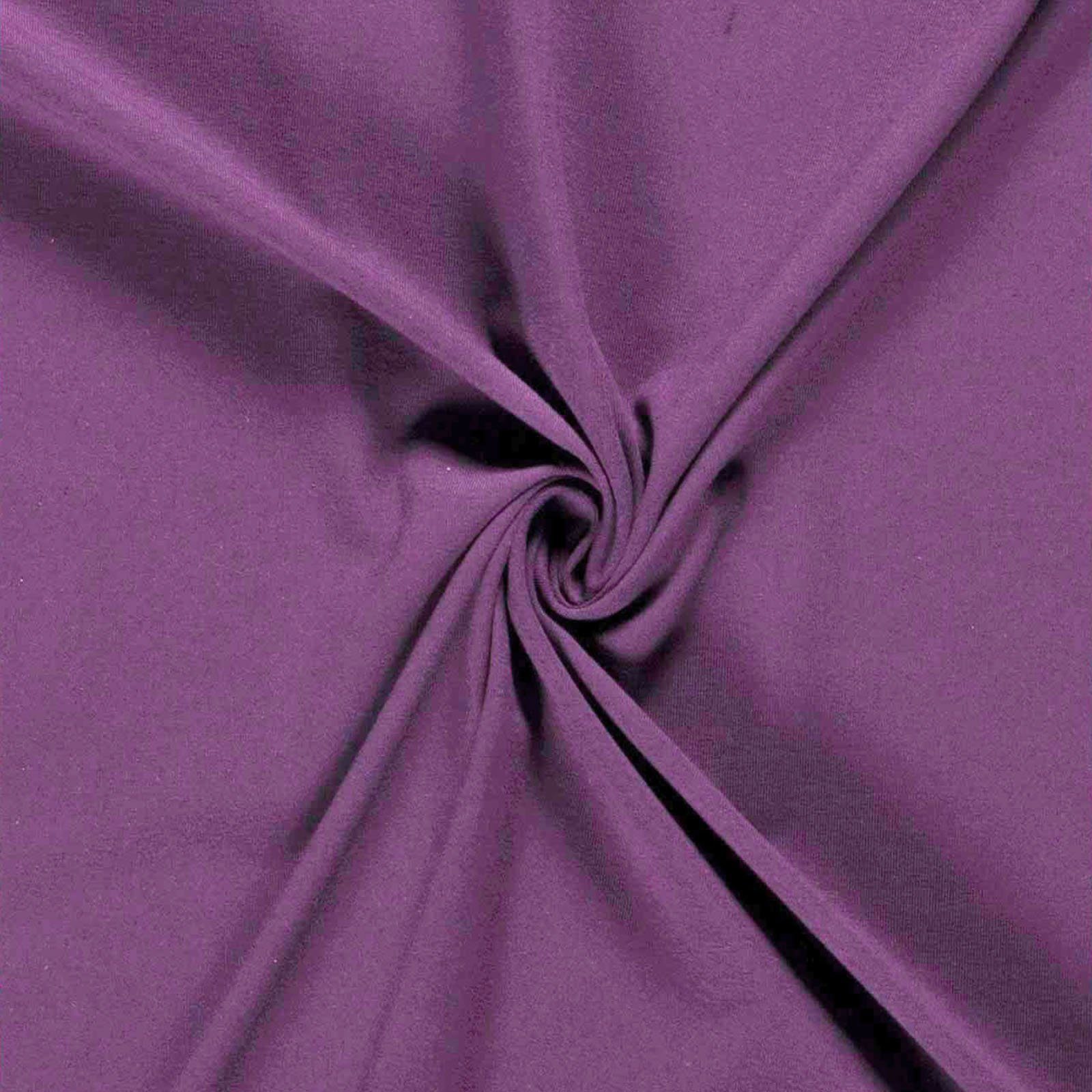 maDDma Stoff 0,5m hautfreundlicher Baumwoll-Jersey uni Meterware in tollen Farben, lila