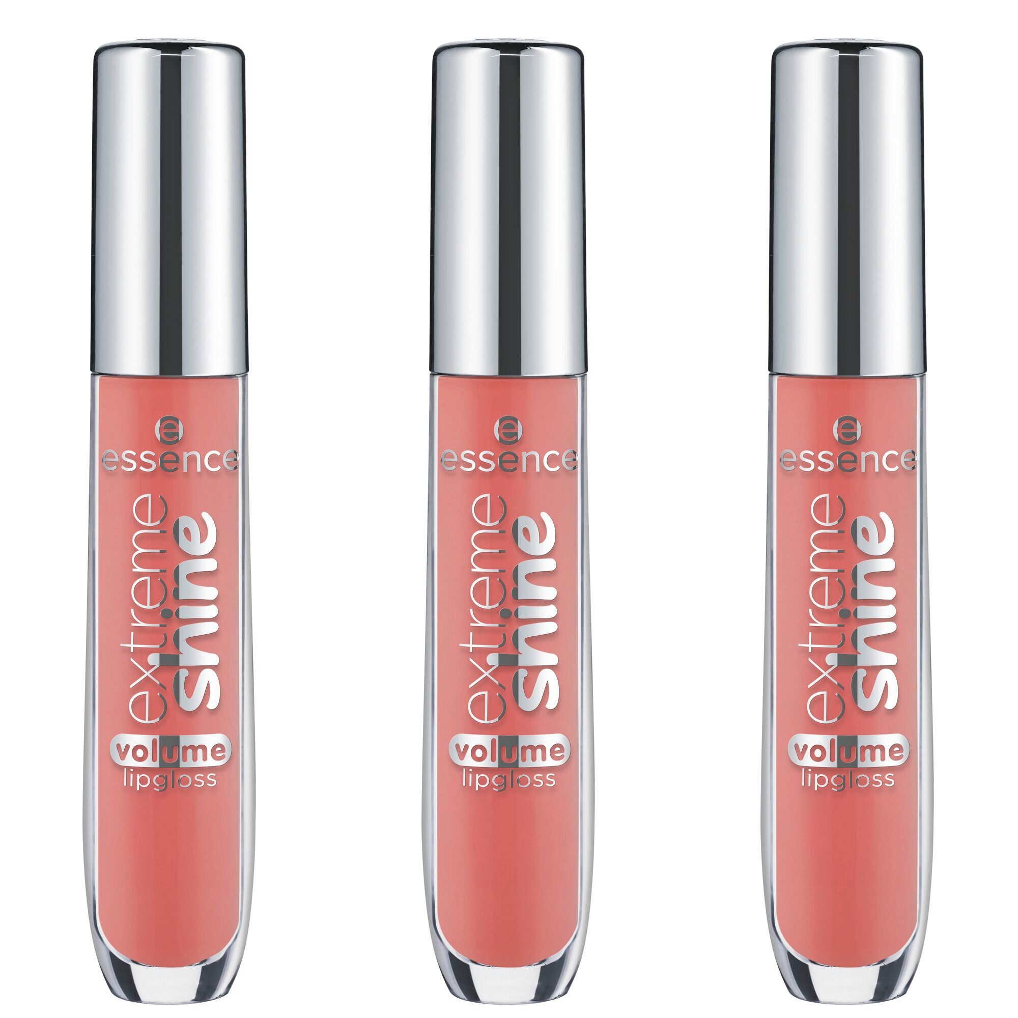 Essence Lipgloss EXTREME SHINE VOLUME LIPGLOSS, 3-tlg., glänzendes Finish mit intensivem Glow