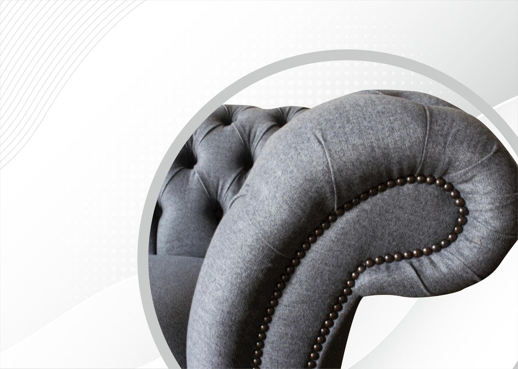 JVmoebel Sofa, xxl Big Textil Sofa 3 Polster Sitzer Chesterfield Sitz Couch Stoff