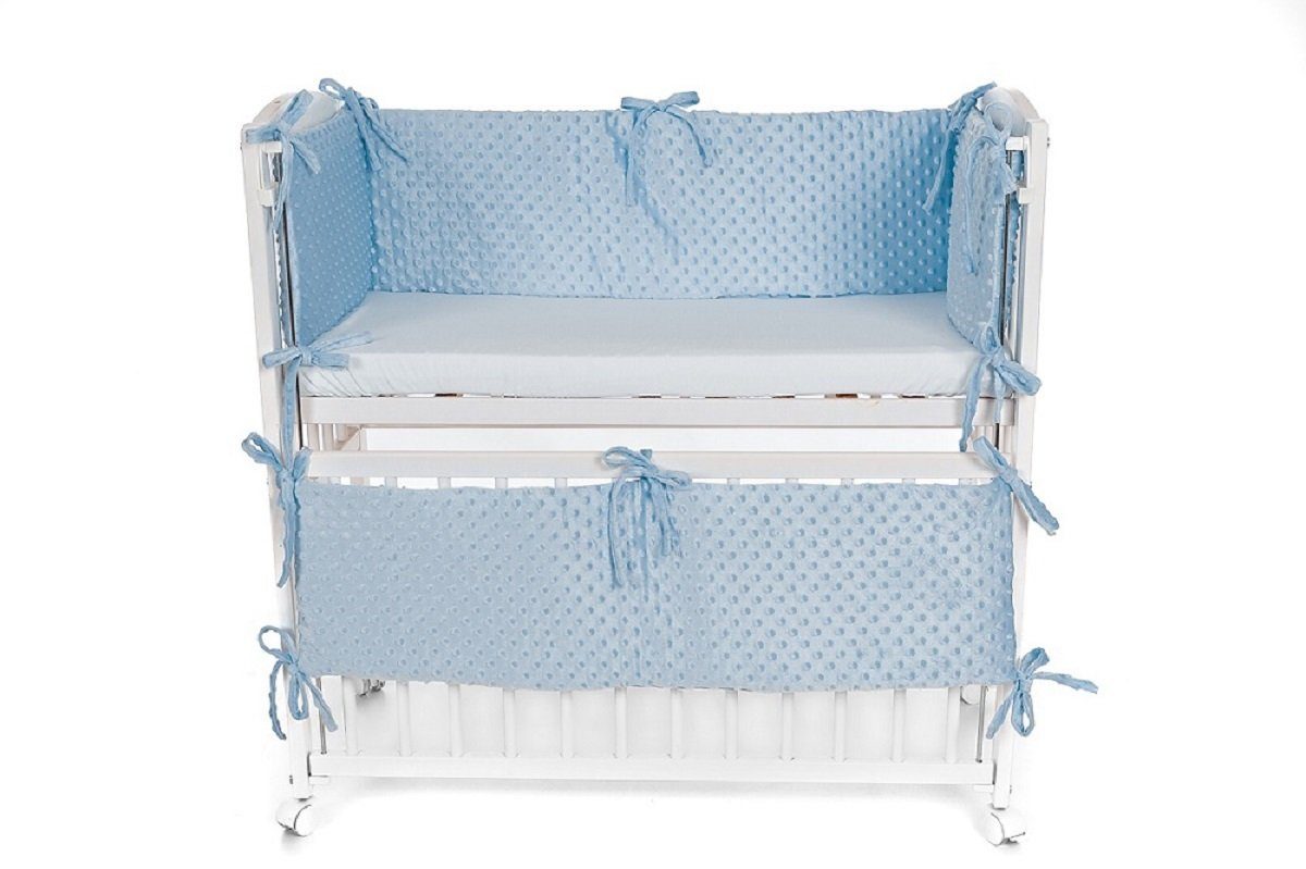 Babyhafen Beistellbett Baby Stubenwagen Zustellbett 90x40 mit Matratze und Nestchen, inkl. Matratze und Nestchen