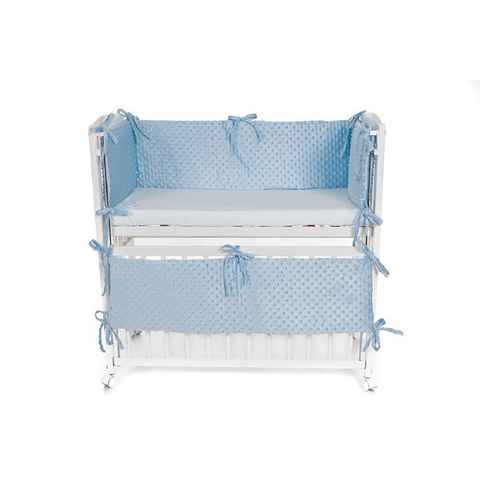 Babyhafen Beistellbett Baby Stubenwagen Zustellbett 90x40 mit Matratze und Nestchen, inkl. Matratze und Nestchen