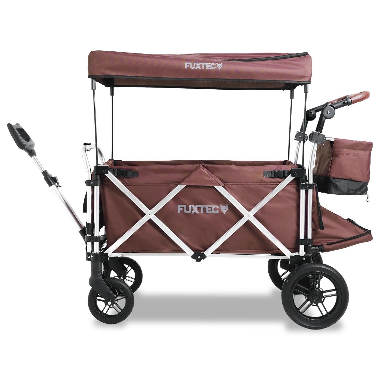 FUXTEC Bollerwagen FX-CTL950, Teleskop-Zugstange, 75 kg Belastbarkeit, großer Innenraum, kippsicher
