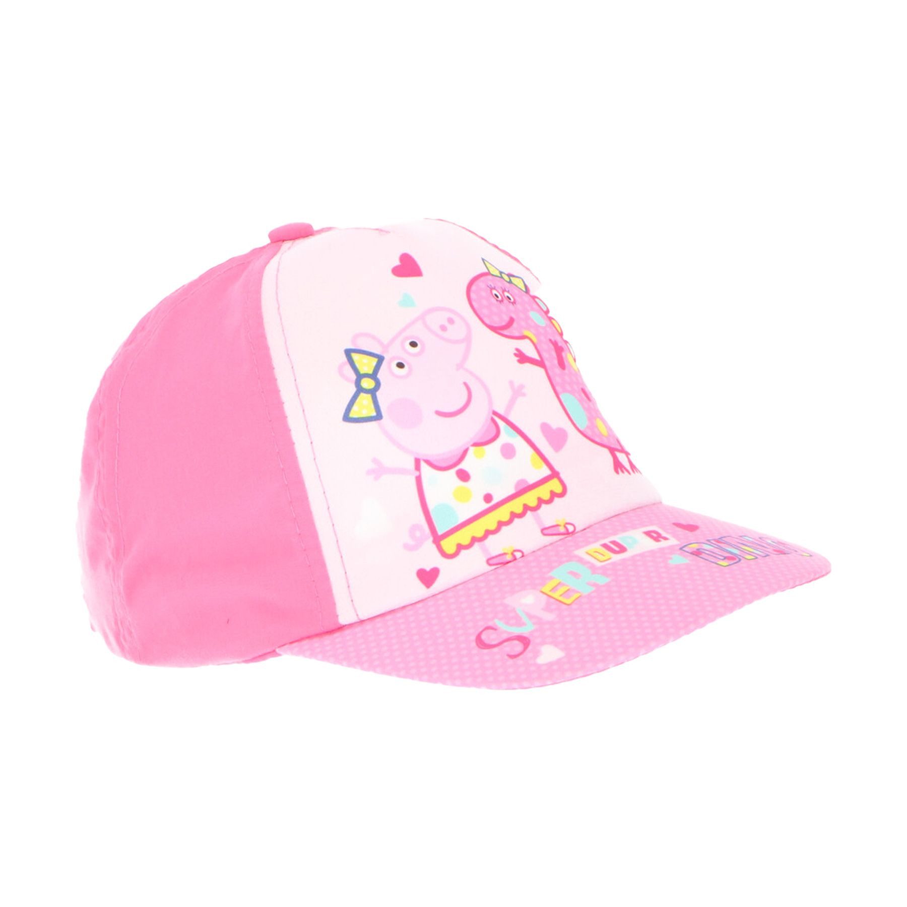 Peppa Pig Baseball Cap Bunte Kinder Kappe mit süßem Peppa Wutz Motiv, 100% Baumwolle