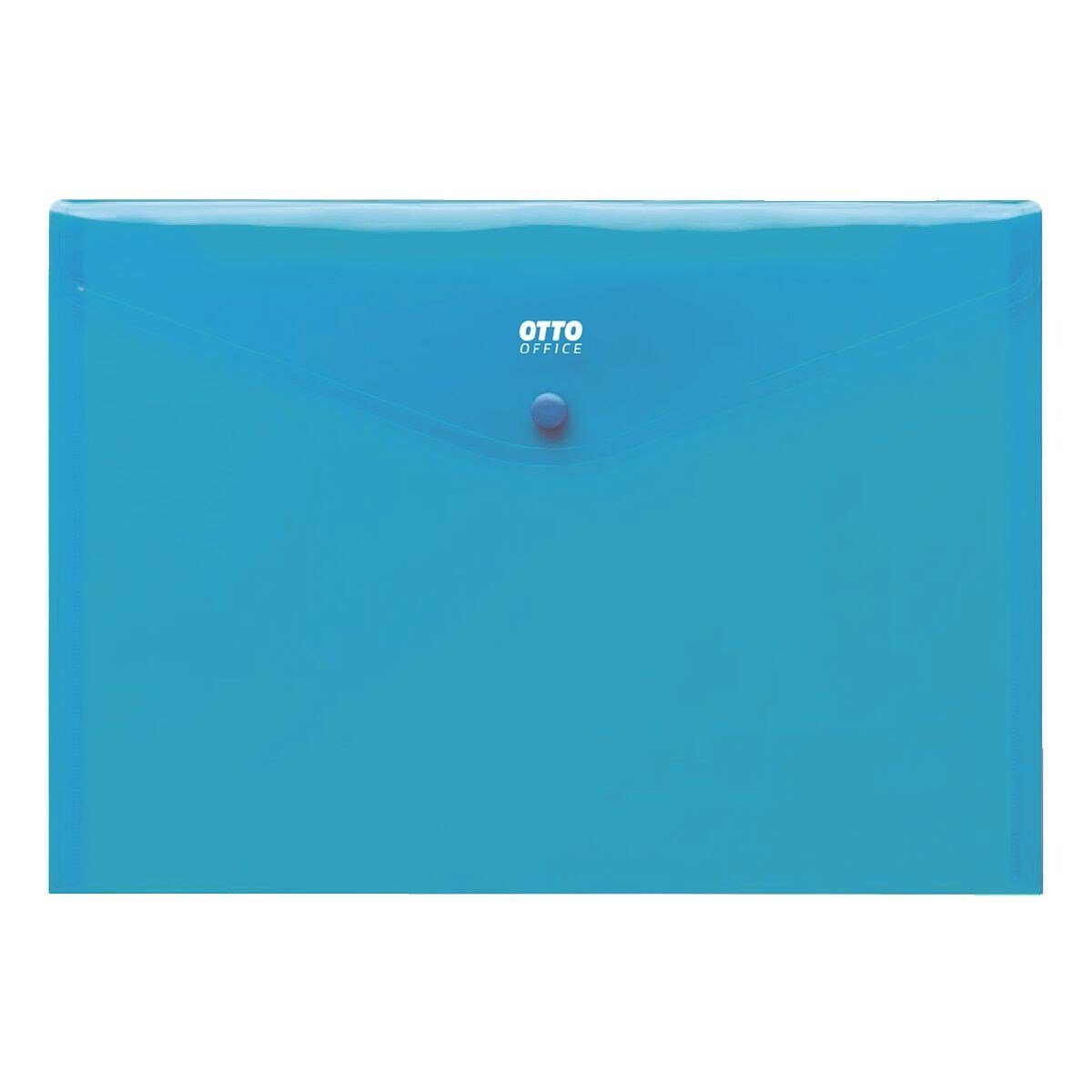 Otto Office Office blau DIN quer Druckknopf, Standard, mit A4 Aktentasche