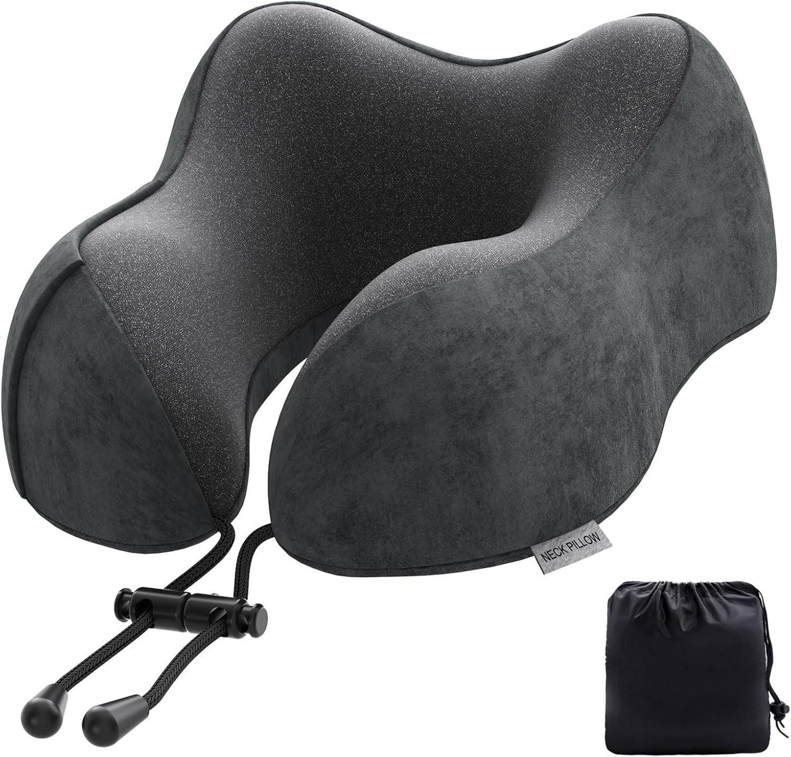 Anti-Schnarch Kissen Nackenkissen Memory Foam Reisekissen Auto Travel Pillow samtweich
