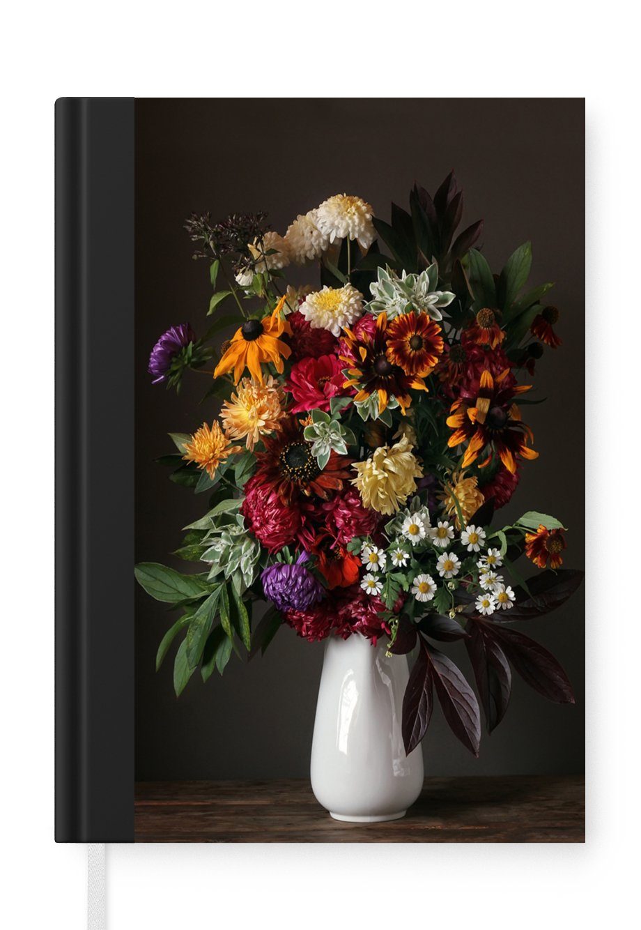 MuchoWow Notizbuch Stilleben - Blumenstrauß - Farbe, Journal, Merkzettel, Tagebuch, Notizheft, A5, 98 Seiten, Haushaltsbuch