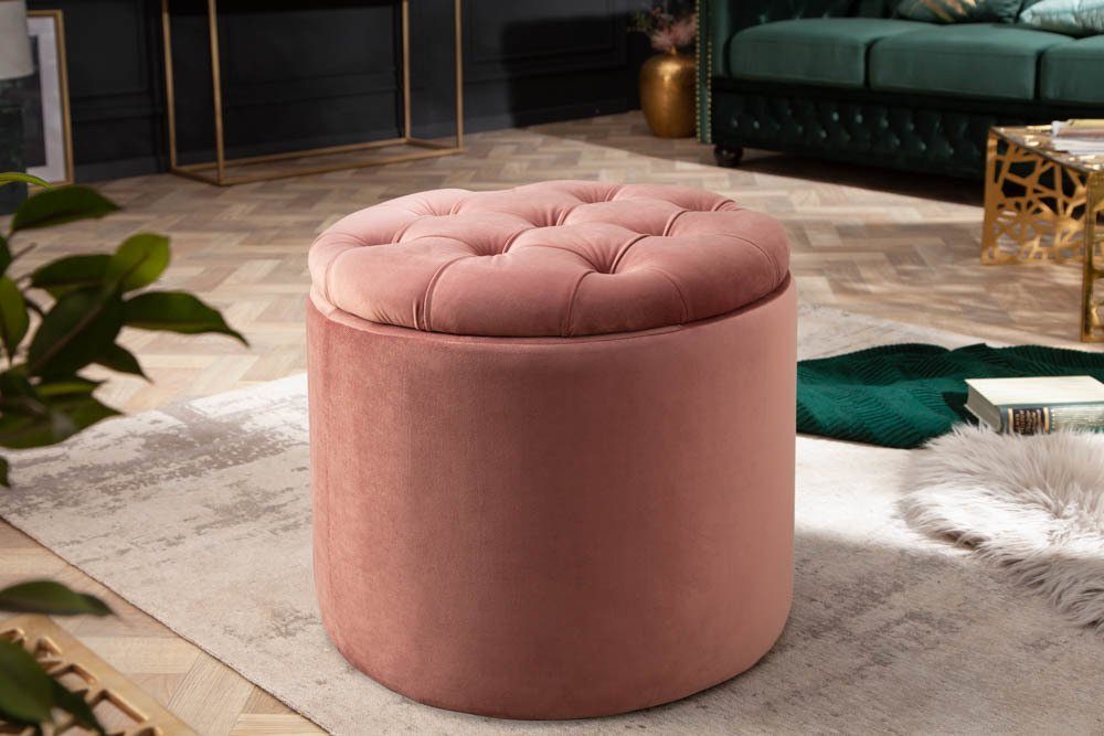 riess-ambiente Hocker MODERN BAROCK 50cm altrosa, günstig online kaufen