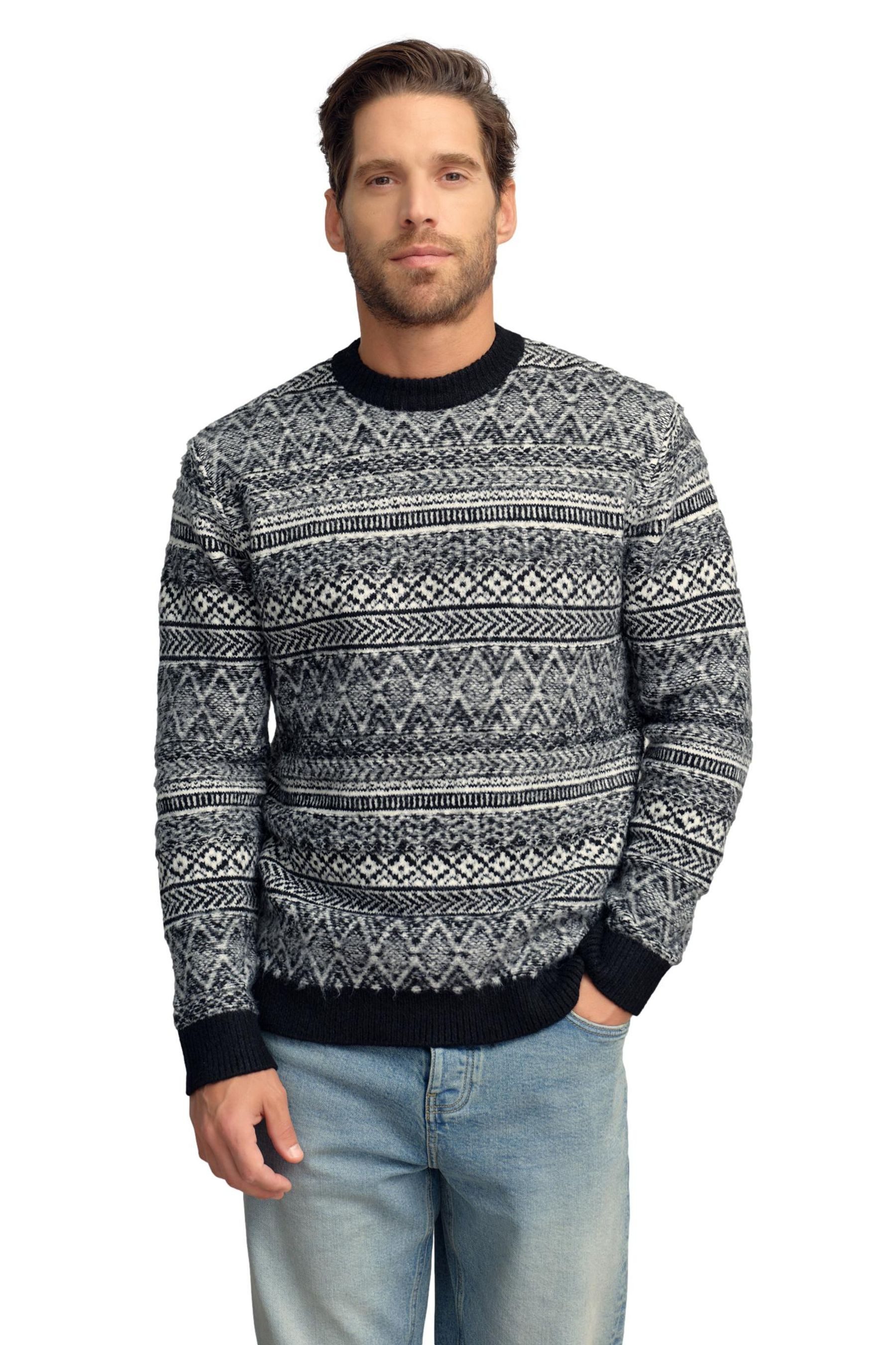 Next Norwegerpullover Regular Fit Pullover mit Fairisle-Muster (1-tlg) günstig online kaufen
