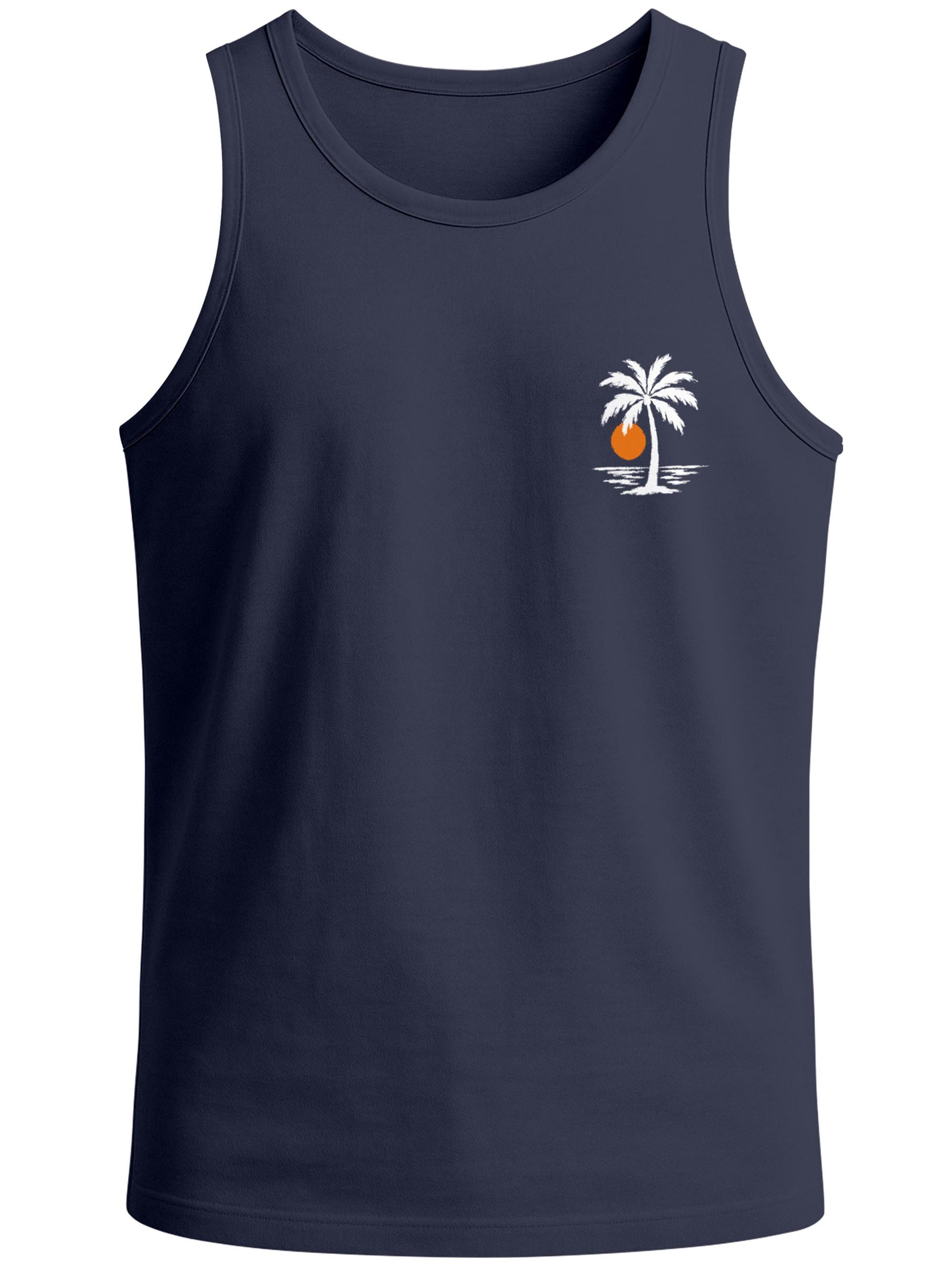 Neverless Tanktop Tanktop Herren mit Grafik-Print - Logo Design Beach - Trägershirt mit Print – Bild 5 von 5