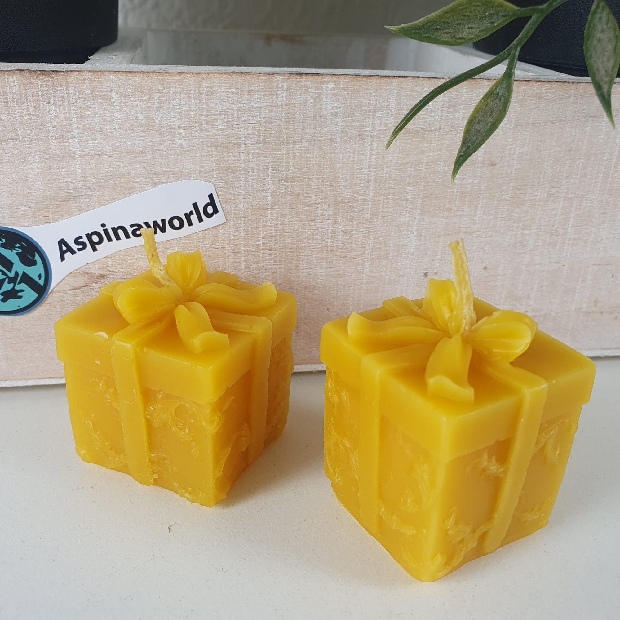 Formkerze Bienenwachskerze Kerzen Geschenk im 2 er Set 3,5 cm