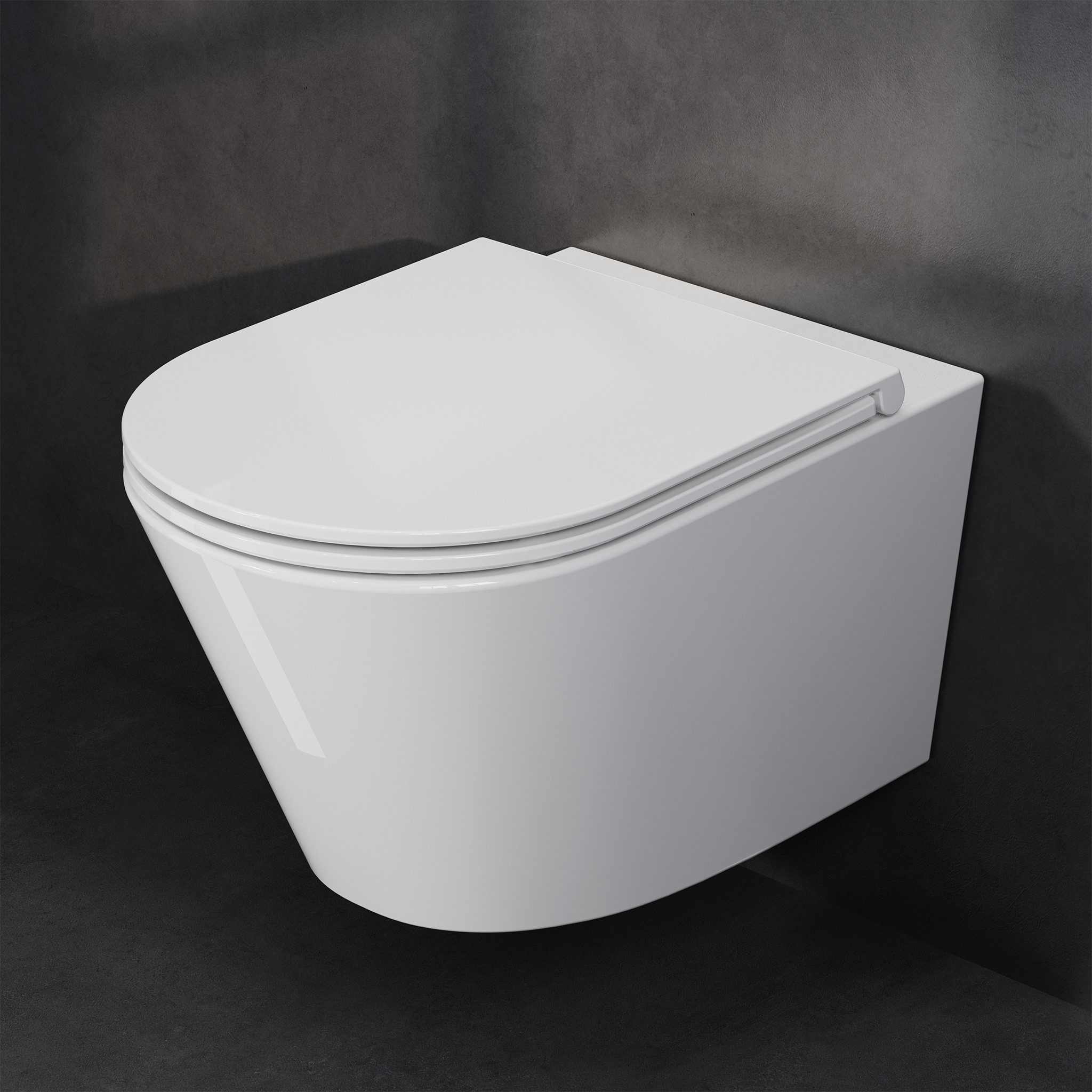 HOROW Vorwandelement WC Toilette Komplettset hänge wc Set Komplett, Hänge WC mit WC Sitz mit Absenkautomatik, Toilette Komplettset, Toilette mit Spülkasten