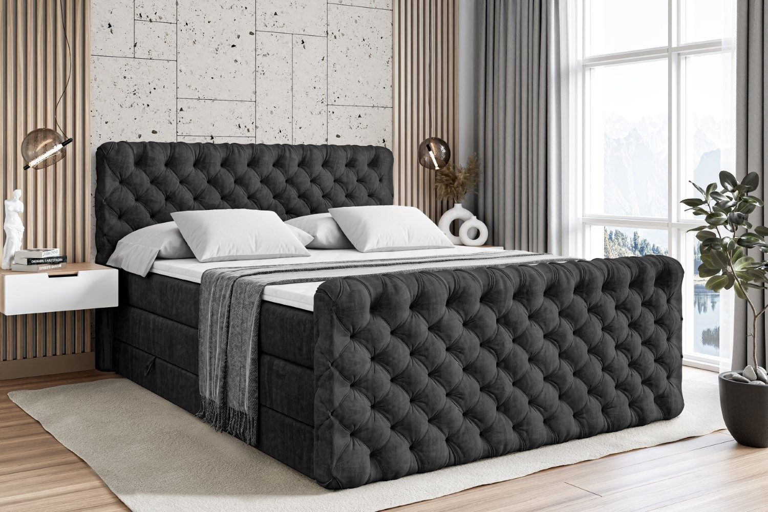 ALTDECOR Boxspringbett BOXI8-Z KING (Multipocket-Matratze H4, günstig online kaufen