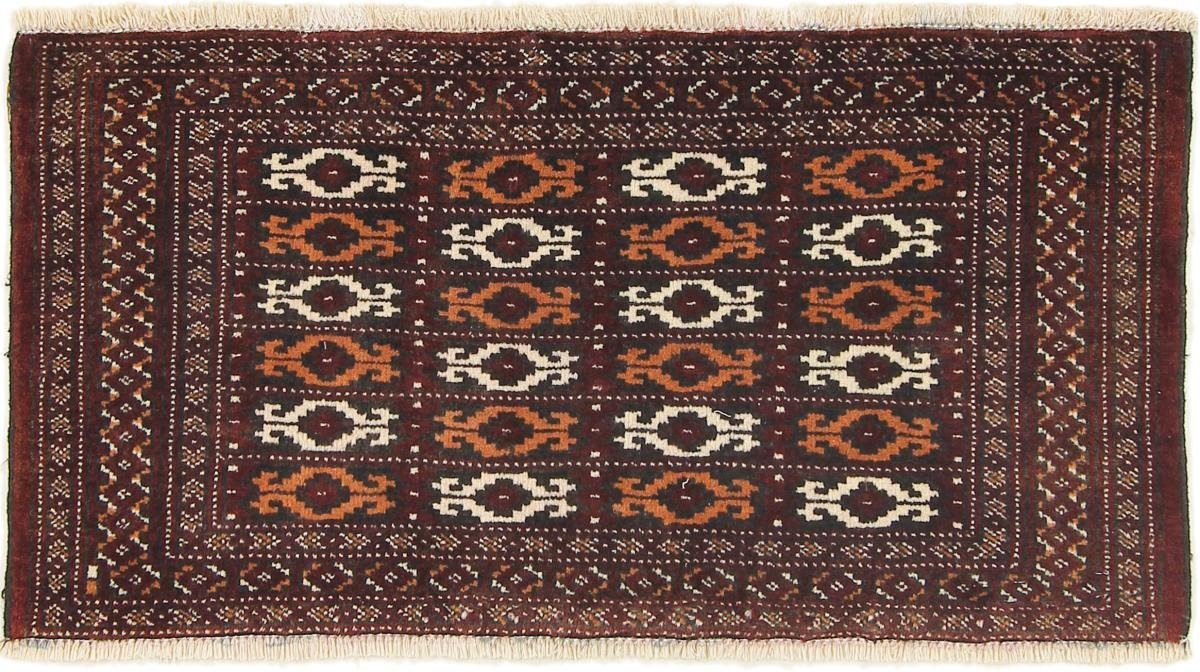 Orientteppich Turkaman 50x100 Handgeknüpfter Orientteppich / Perserteppich Läufer, Nain Trading, rechteckig, Höhe: 6 mm