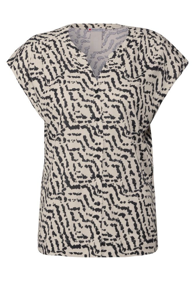 STREET ONE Print-Shirt, mit Knopfleiste günstig online kaufen