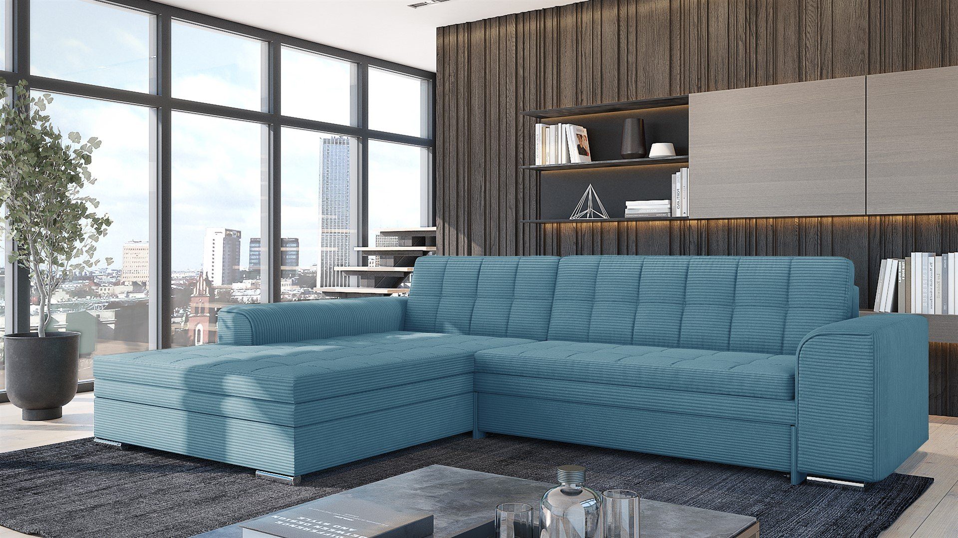 Fun Möbel Ecksofa Sofa SARRA Ottomane günstig online kaufen