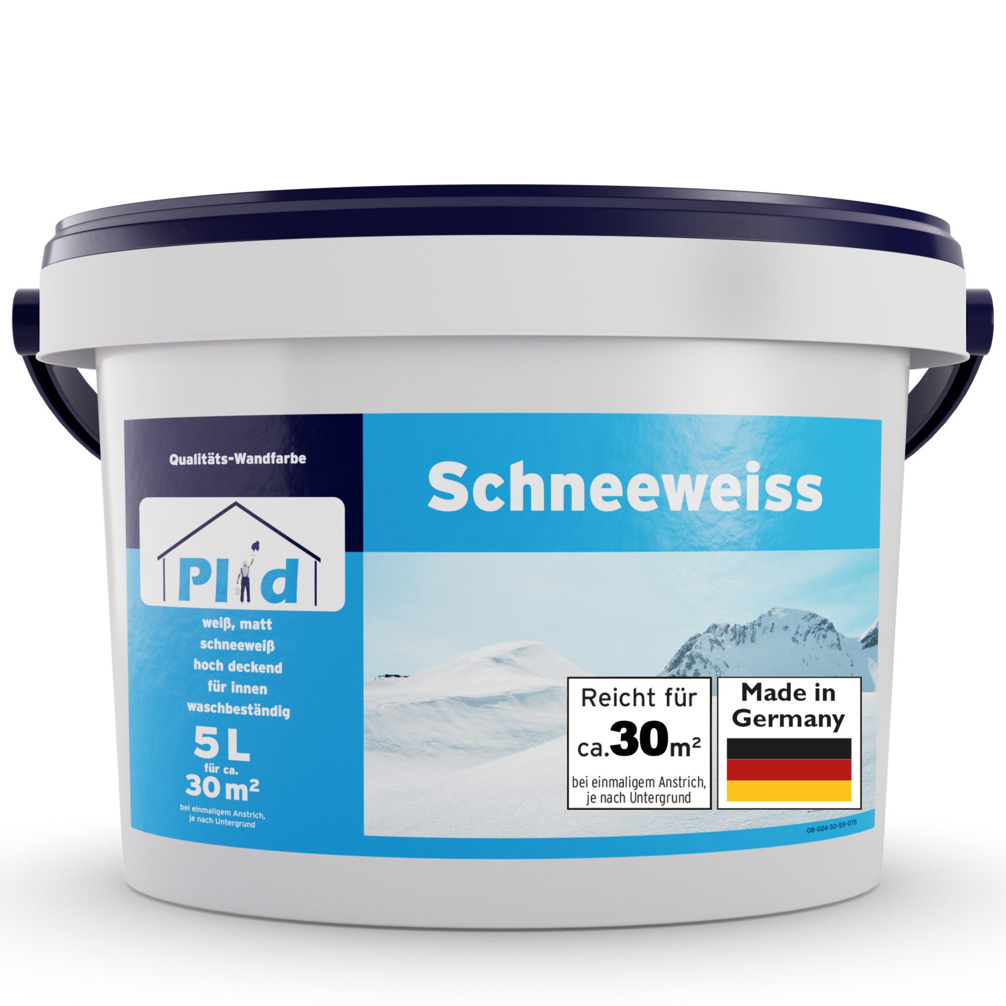 plid Wandfarbe Plid Schneeweiß Wanfarbe innen - Deckenfarbe - Polarweiß - Innenfarbe, Gute Deckkraft, wenig spritzen