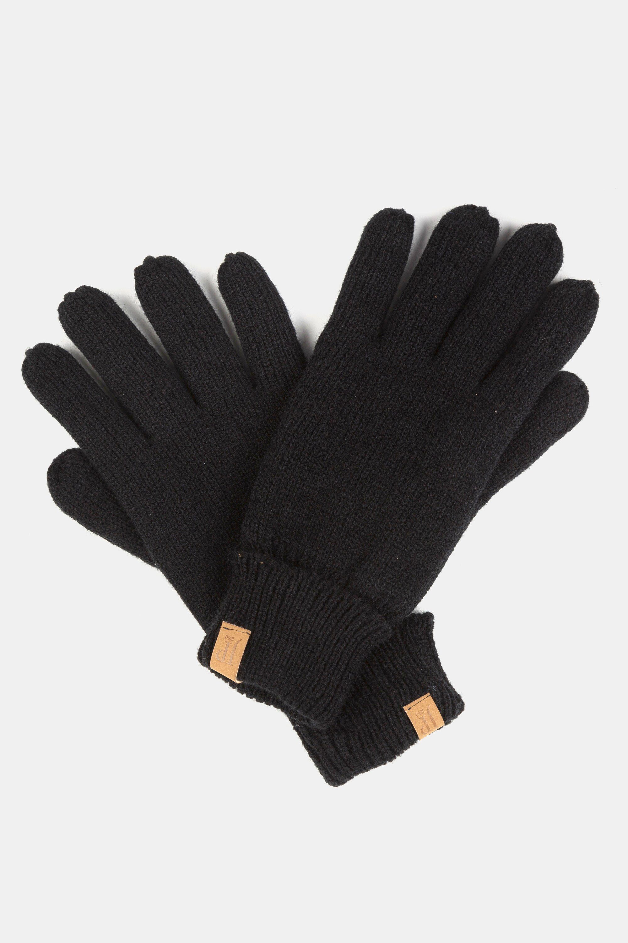 JP1880 Strickhandschuhe Handschuhe Strick Fleecefutter JP1880-Logo schwarz