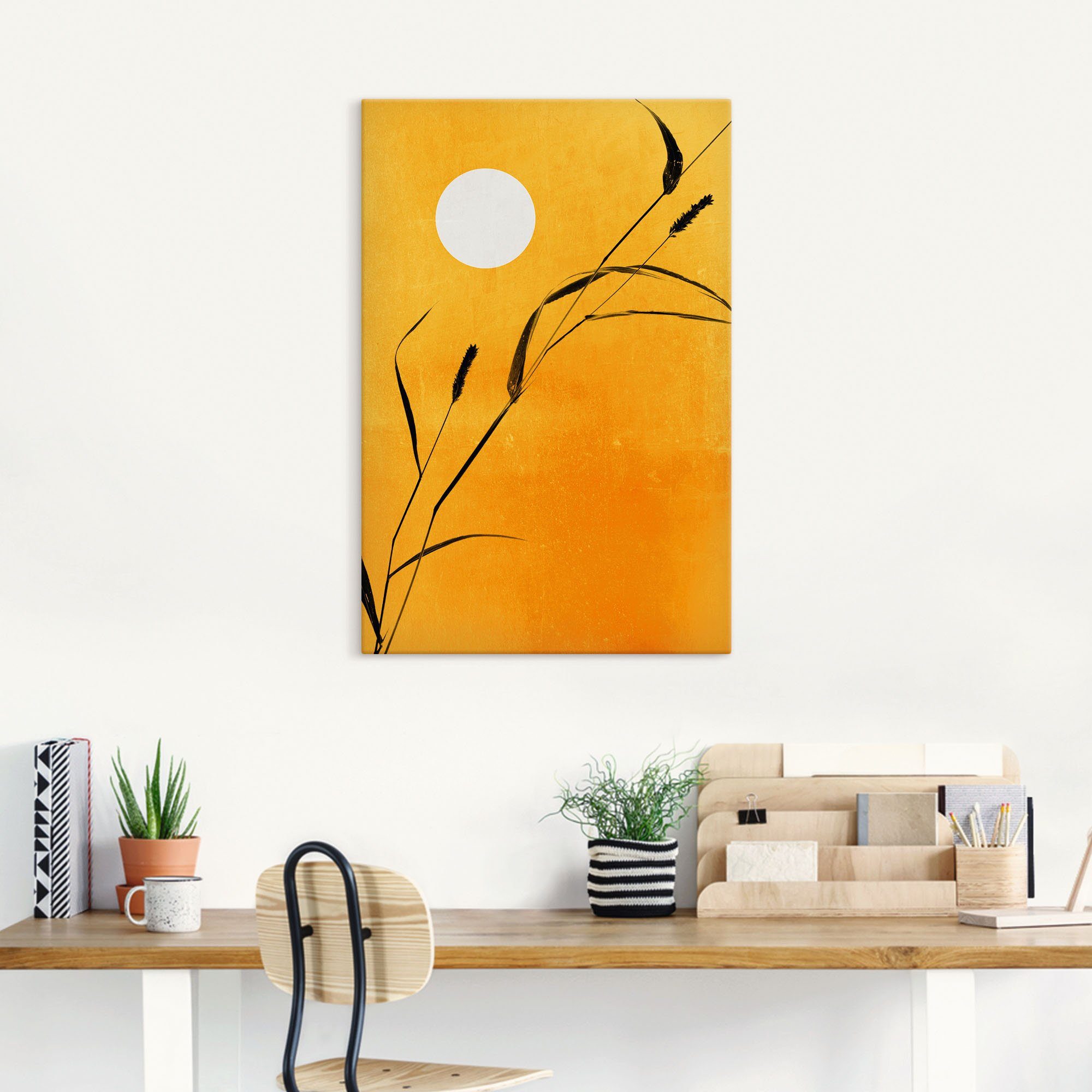 Artland Leinwandbild Sonniger Tag, Pflanzenbilder (1 St), auf Holzrahmen gespannt