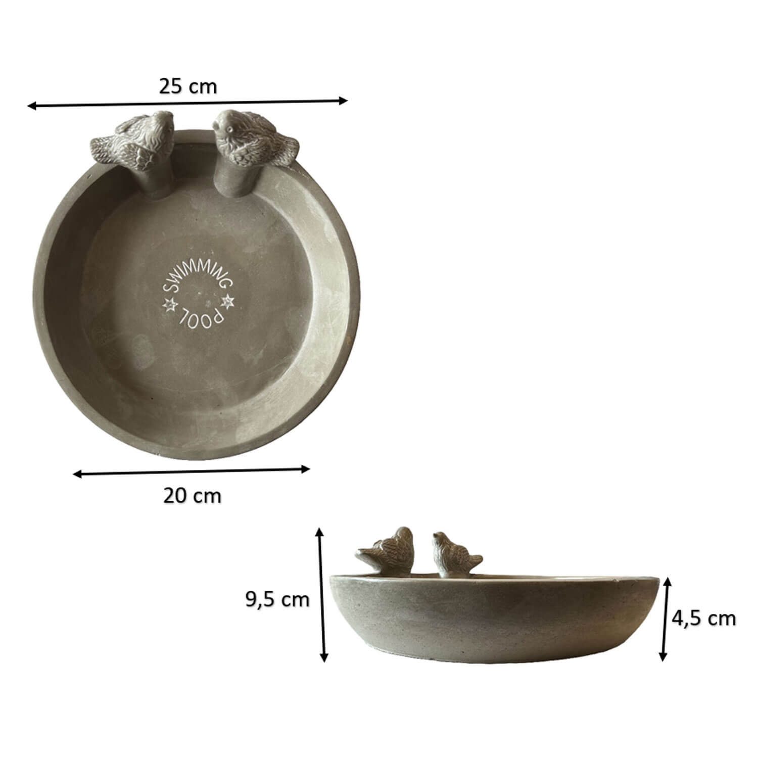 Dekowunder Vogeltränke Vogeltränke SWIMMING POOL Vogelbad günstig online kaufen