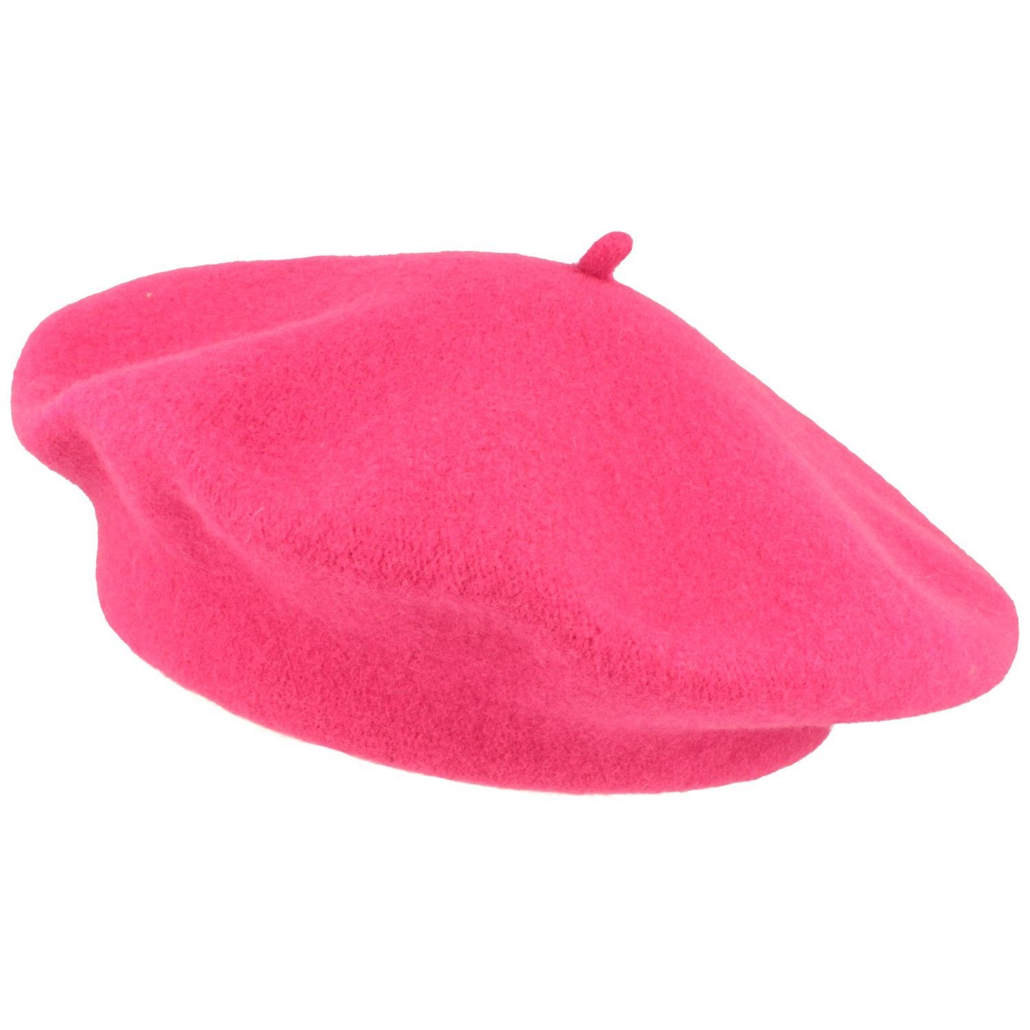 Kopka Baskenmütze klassisch aus 100% Schurwolle pink