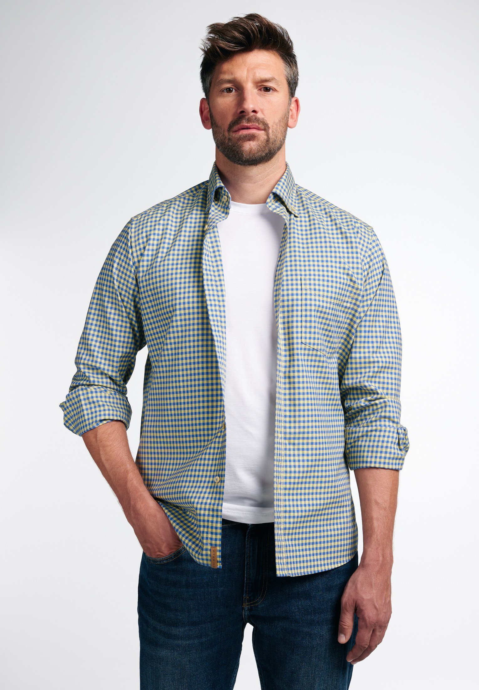 Eterna Langarmhemd REGULAR FIT EASY IRON (bügelleicht)