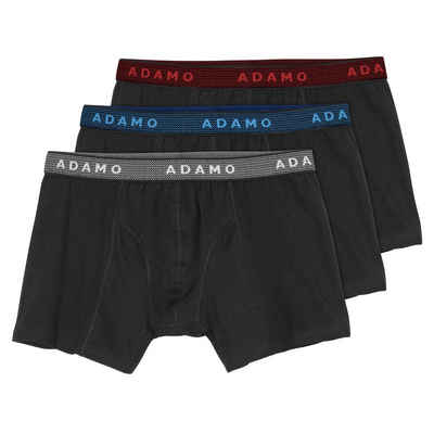 ADAMO Retro Pants Übergrößen Herren Maxipants 3er-Pack schwarz farbiger Bund Adamo Jerry (Packung, 3-St., 3er-Pack)