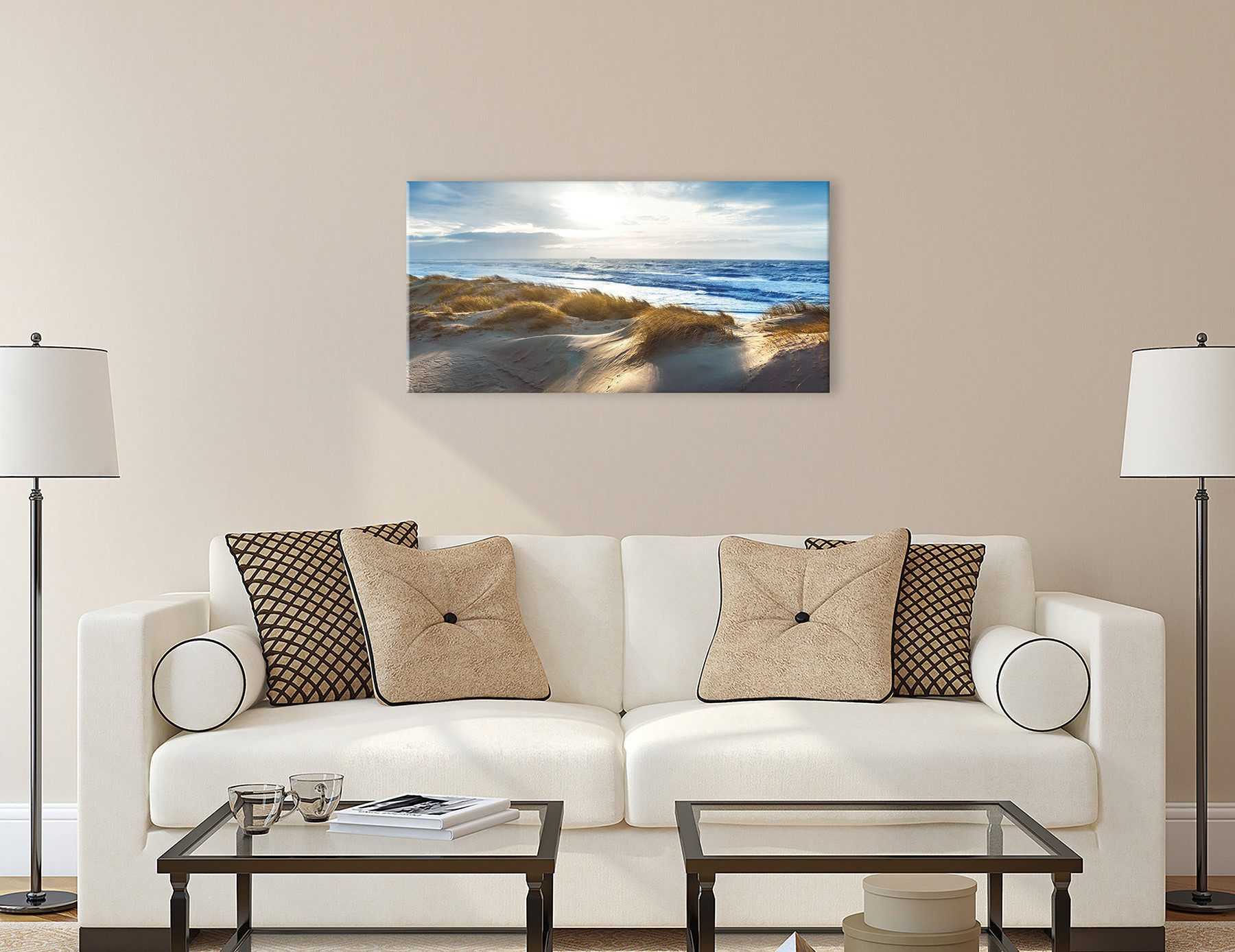 Bönninghoff Leinwandbild Wandbild DÜNE – Leinwandbild Keilrahmen Deko modern, Düne, Meer, Strand (1 St), auf Keilrahmen gespannt – Bild 4 von 5