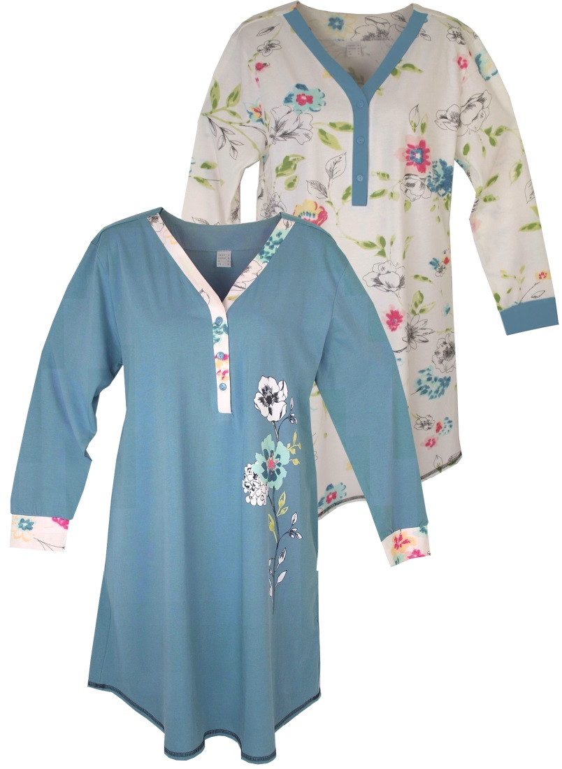 Consult-Tex Nachthemd Damen Nachthemd 2 Stück Packung DW328 (Spar Set, 2 St günstig online kaufen