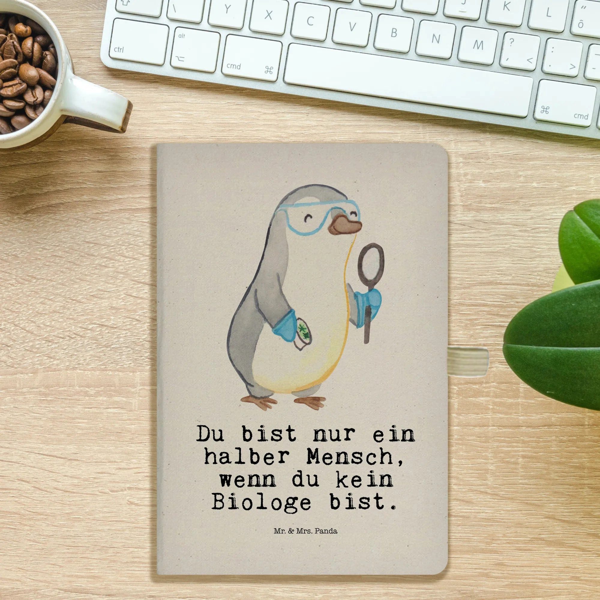 Thumbnail - Mr. & Mrs. Panda Notizbuch Biologe Herz - Transparent - Geschenk, Laborant, A5 Notizbuch Liniert Mr. & Mrs. Panda, Inspi...