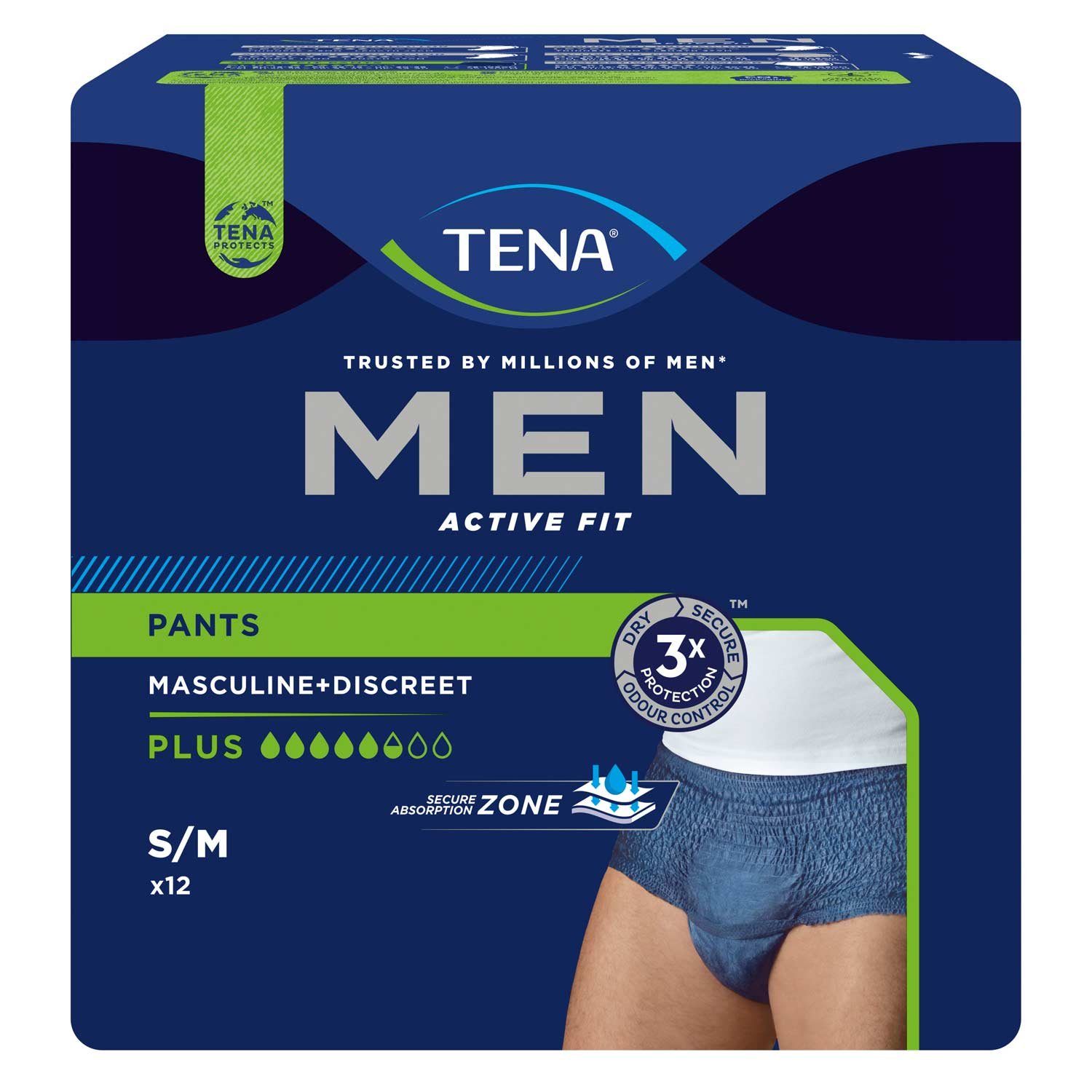 TENA Inkontinenzboxer TENA Men Active Fit Pants Plus Windelhosen