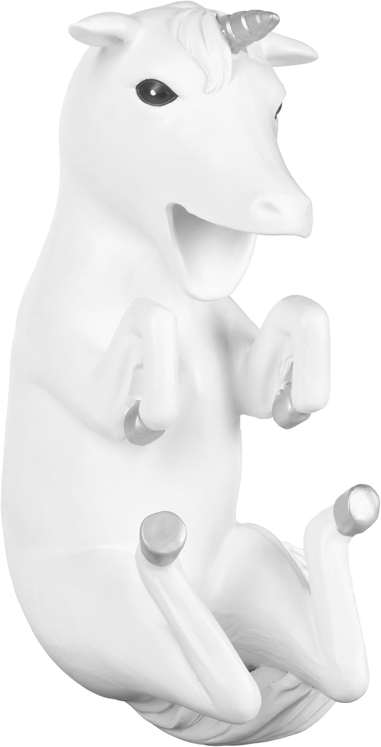 BRUBAKER Weinflaschenhalter Durstiges Einhorn - Flaschenhalter Besoffene Tiere, (Witzige Dekoration, 1-St., Wein Geschenk für Frauen und beste Freundin), Flaschenständer lustig - Deko Figur Handbemalt