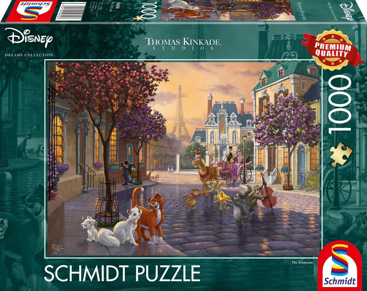 Schmidt Spiele Puzzle Disney, The Aristocats Puzzle 1.000 Teile, 1000 Puzzleteile