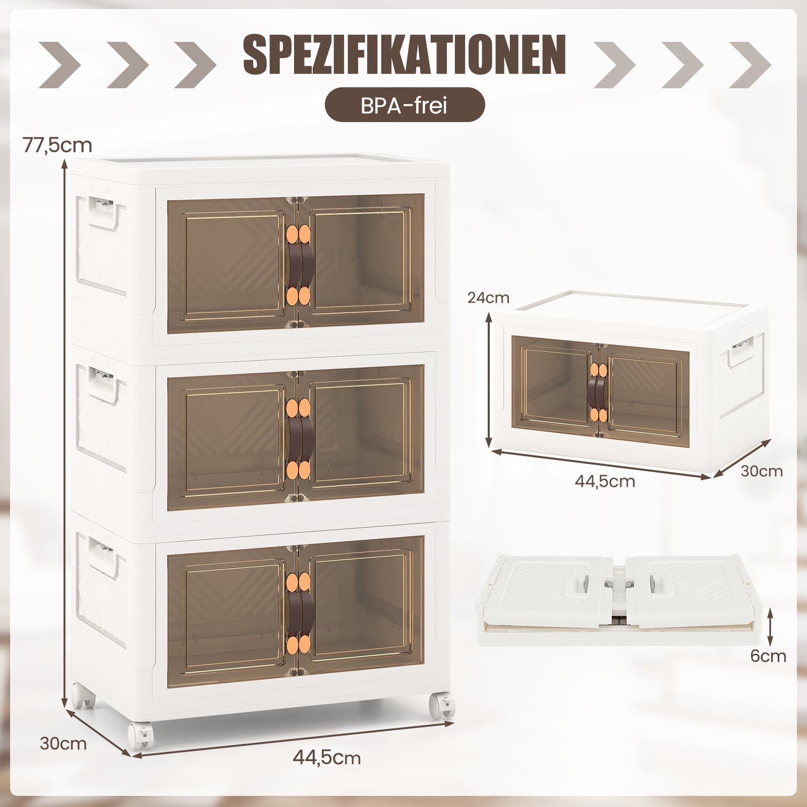 3-teilige Klappboxen Von SUSTANIA - Stapelbar, Faltbar & Super Praktisch