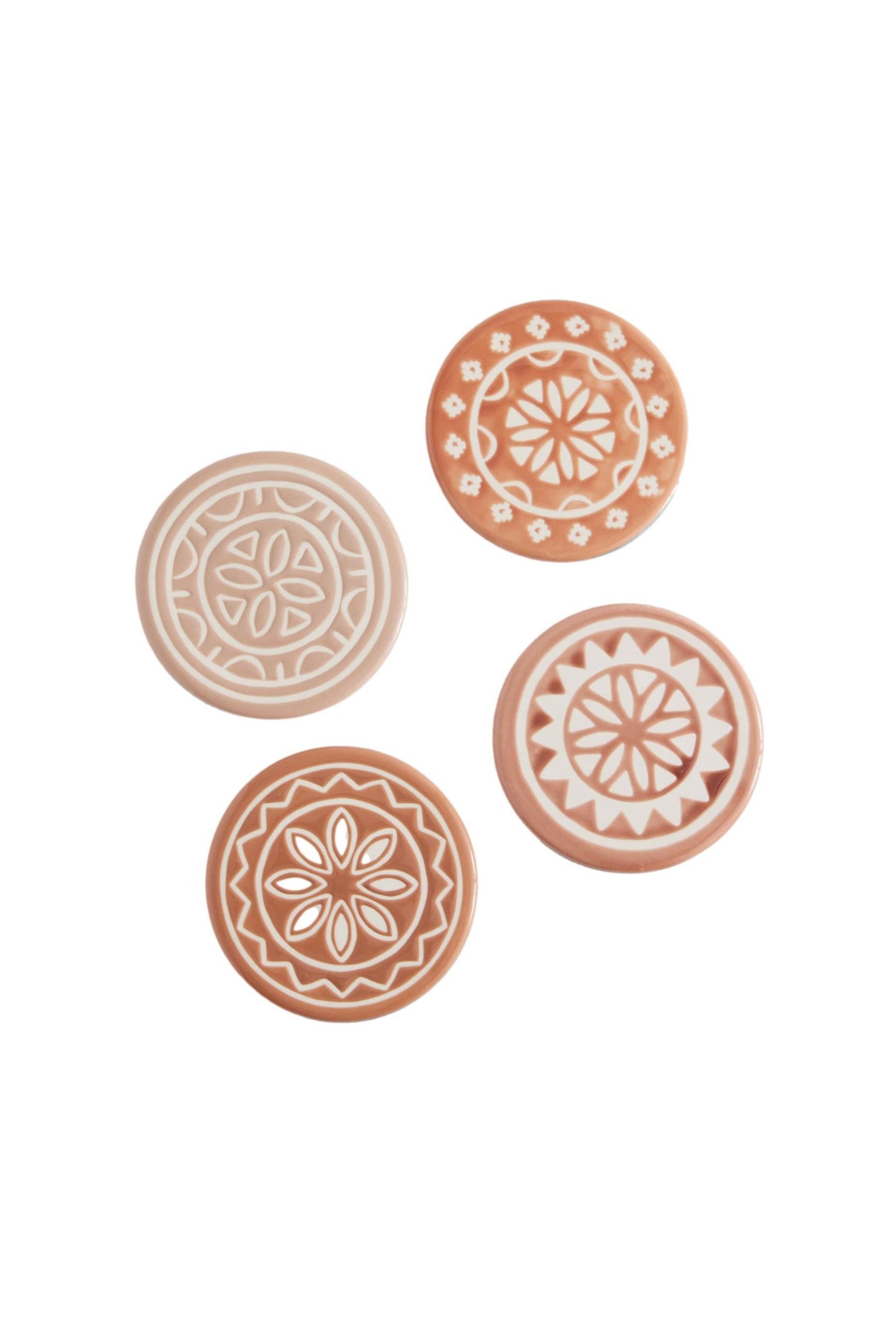 Next Tassenuntersetzer 4er-Set Farah Keramikuntersetzer mit Geodesign, 1-tlg.