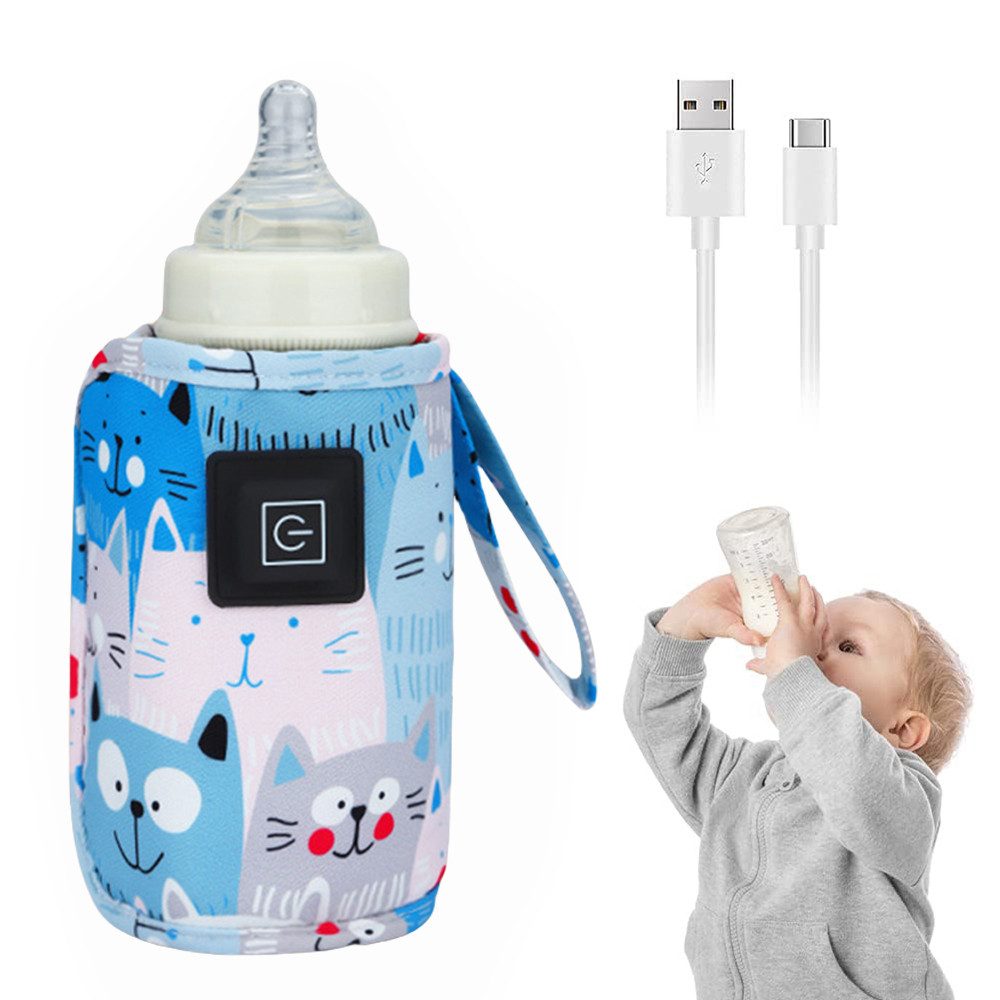Babyflaschenwärmer Tragbarer USB Babyflaschenwärmer,Flaschenwärmer mit LCD-Display