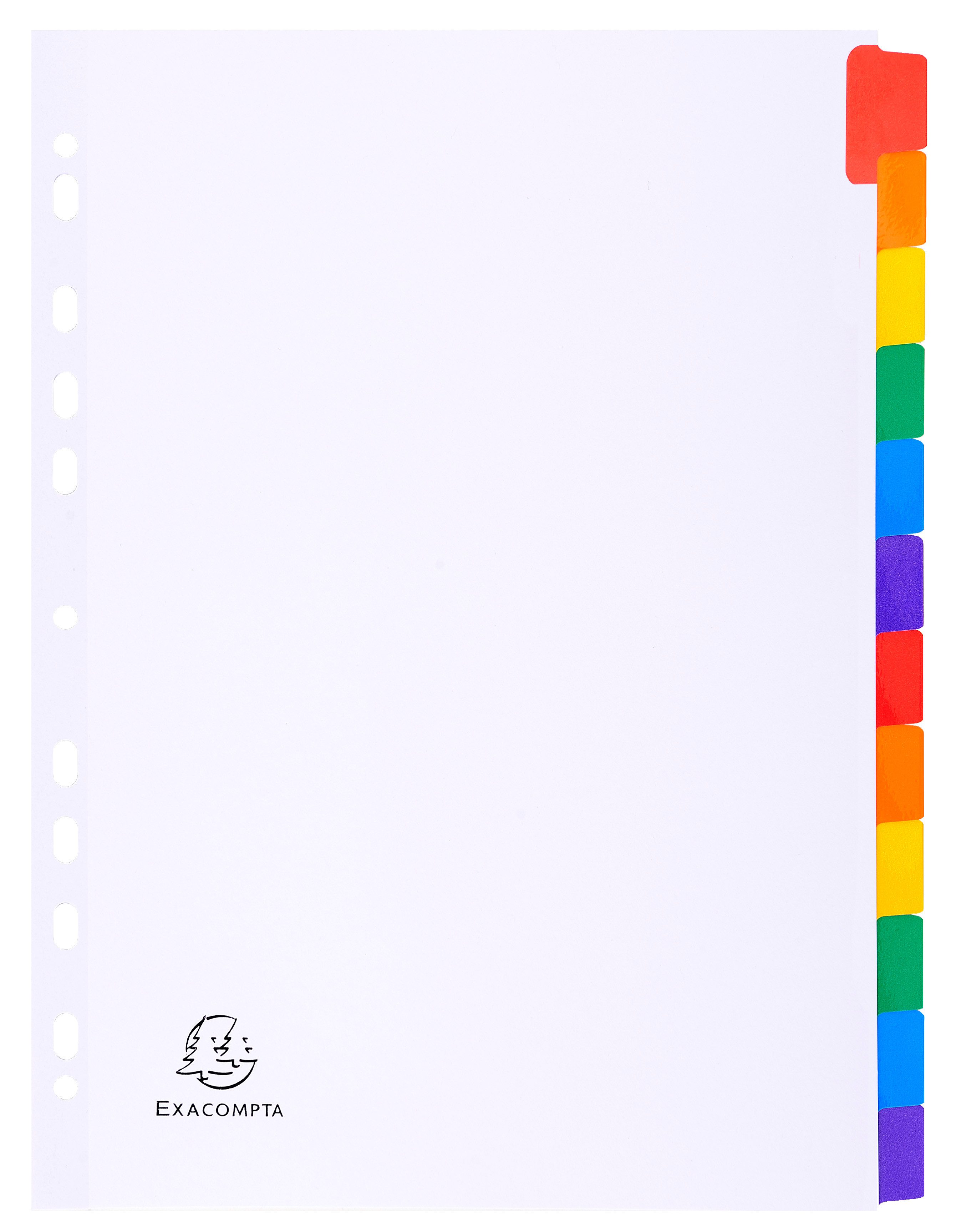 EXACOMPTA Aktenordner Exacompta Register A4 Kart ws Farb.Tabs 12tlg