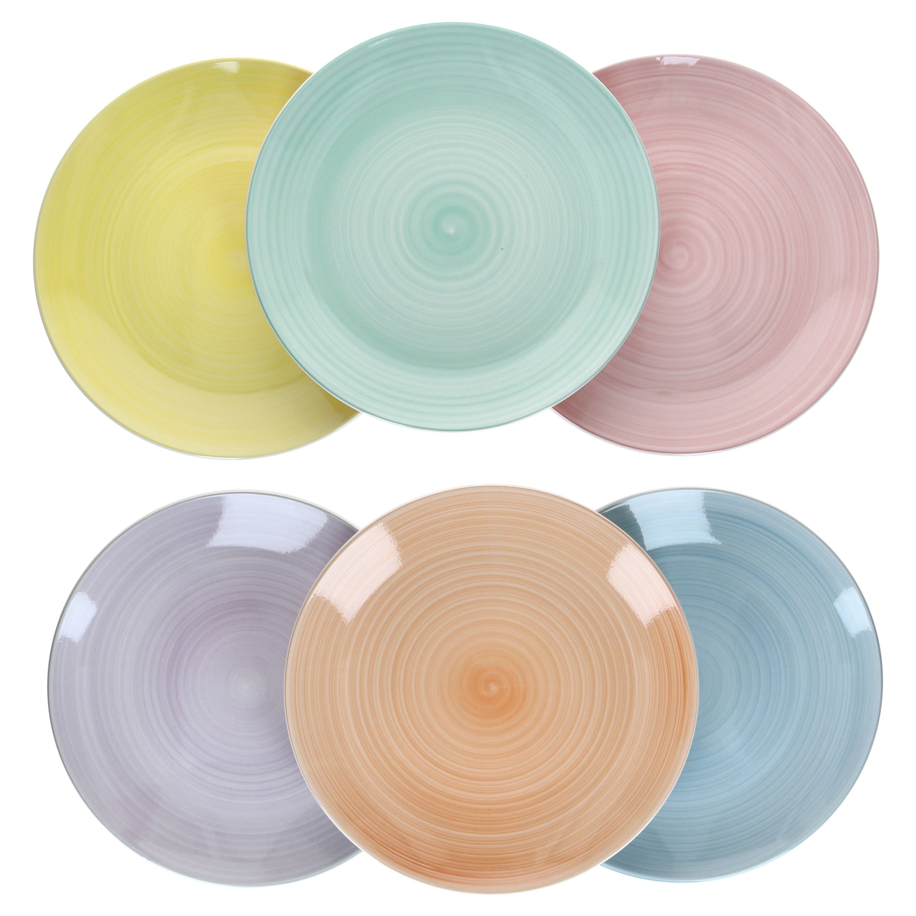 MamboCat Speiseteller Pastello 6er Set Speiseteller Ø27cm Steingut Platte groß Essteller – Bild 2 von 5