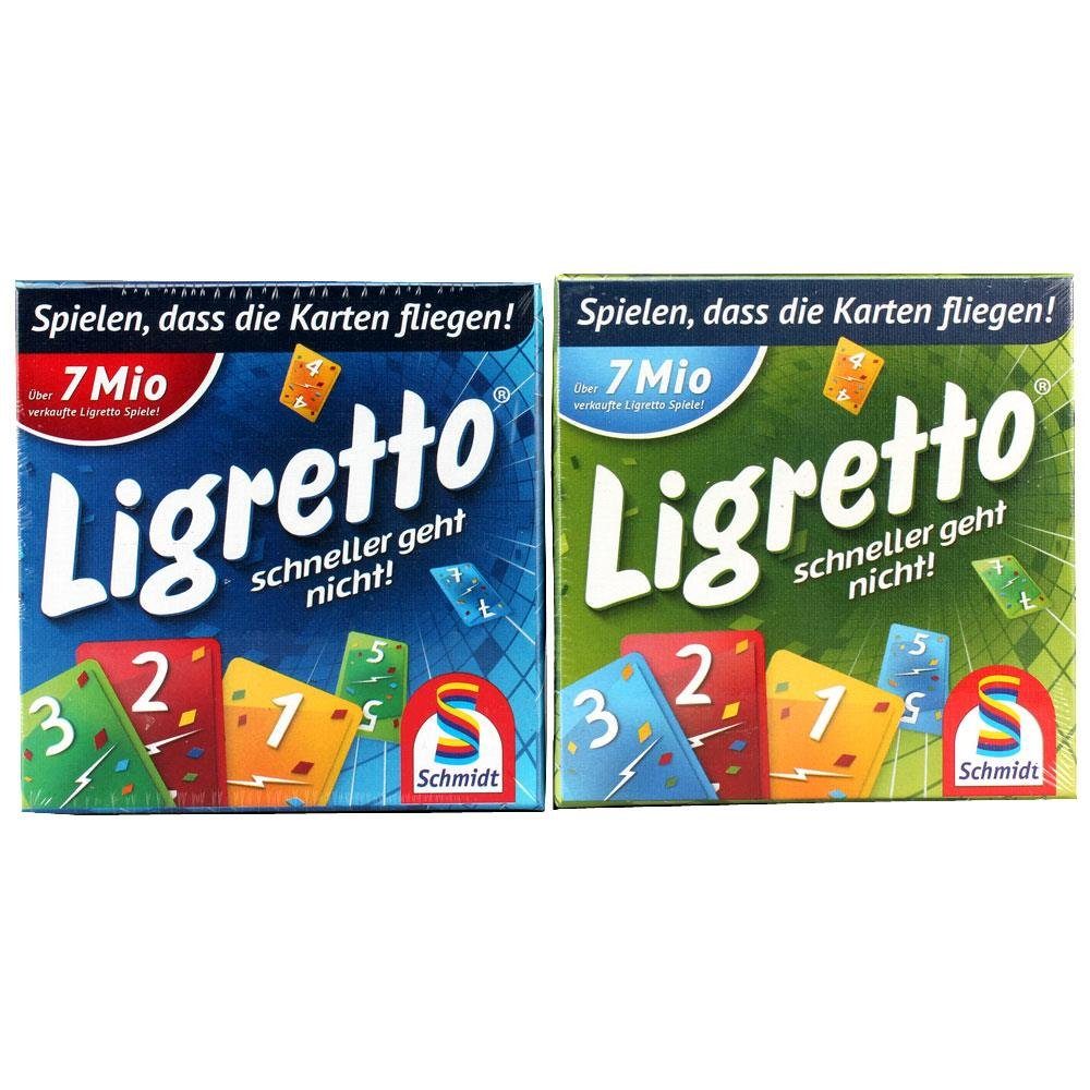 Schmidt Spiele Spiel Ligretto 8 Spieler - Vorteilspack blau + grün