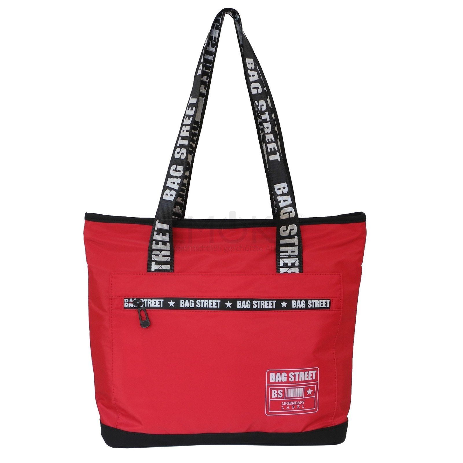 BAG STREET Handtasche Bag Street - leichter Damen Shopper Schultertasche Handtasche Auswahl Rot