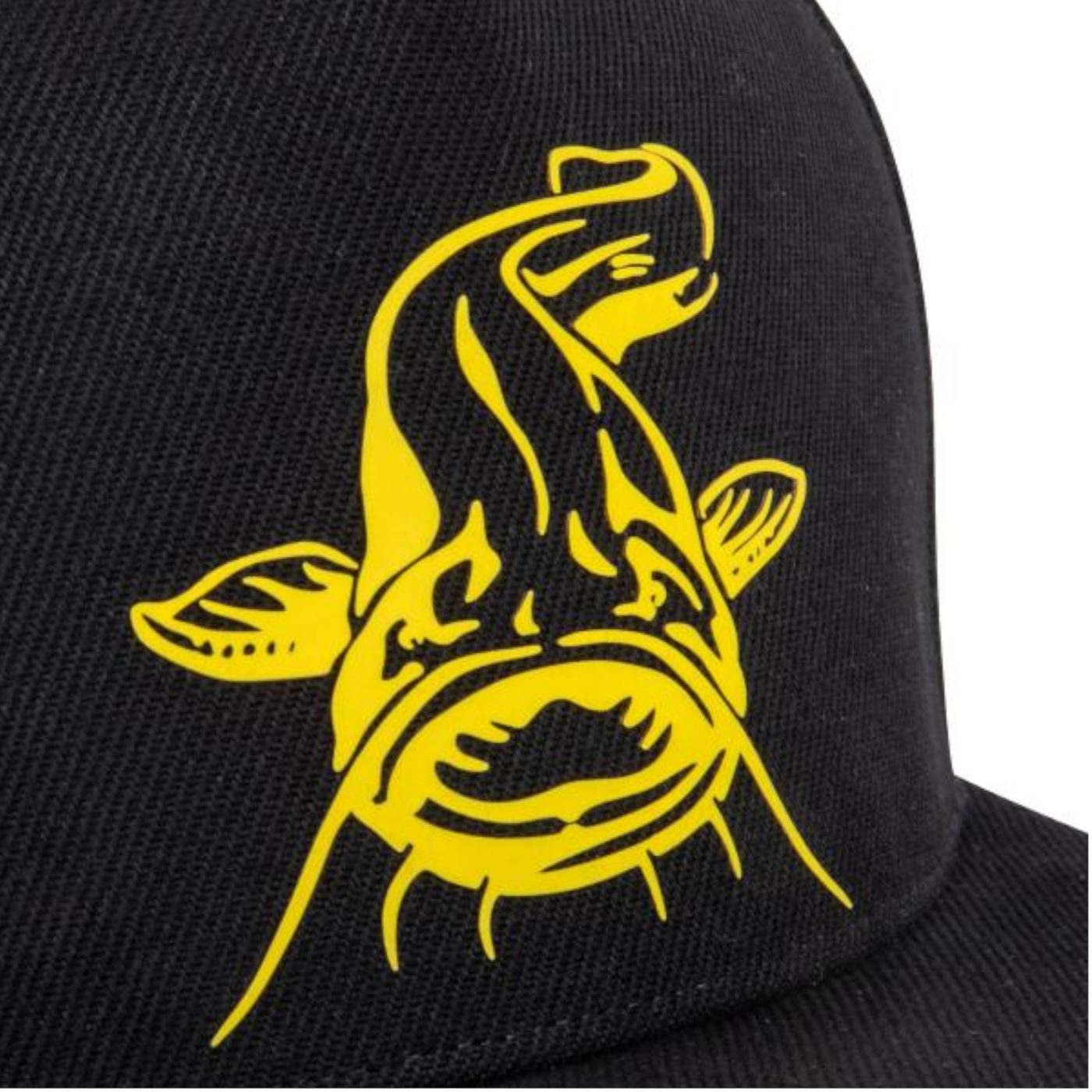 Black Cat Baseball Cap Black Cat Black Flat Peak Cap - Angelcap